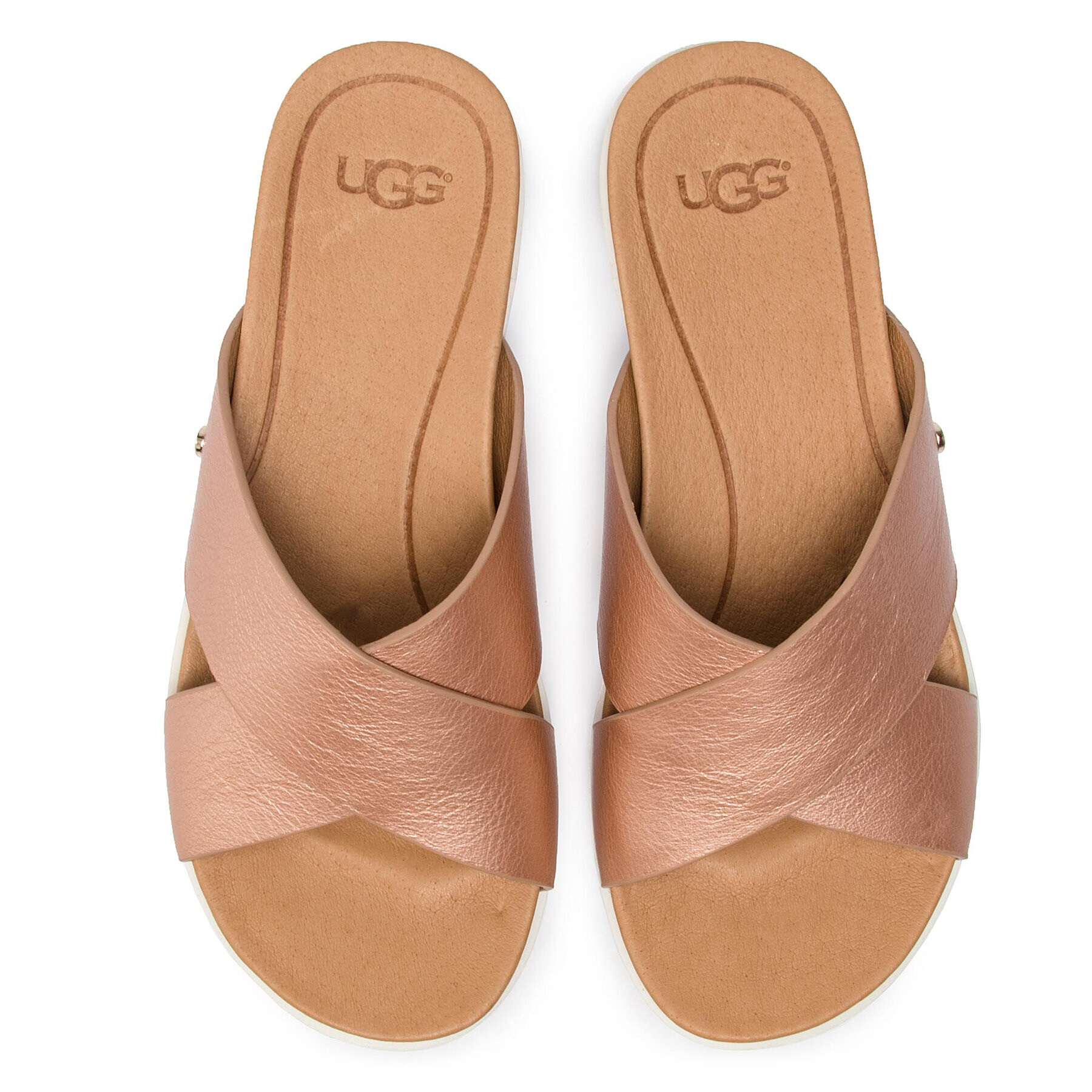 Ugg Чехли W Kari Metallic 1092669 Бежов - Pepit.bg
