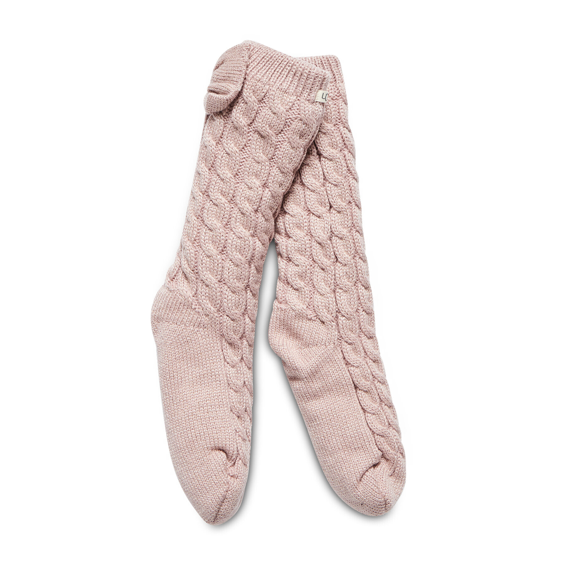 Ugg Чорапи дълги дамски W Laila Bow Fleece Lined Sock OS 1113637 Розов - Pepit.bg
