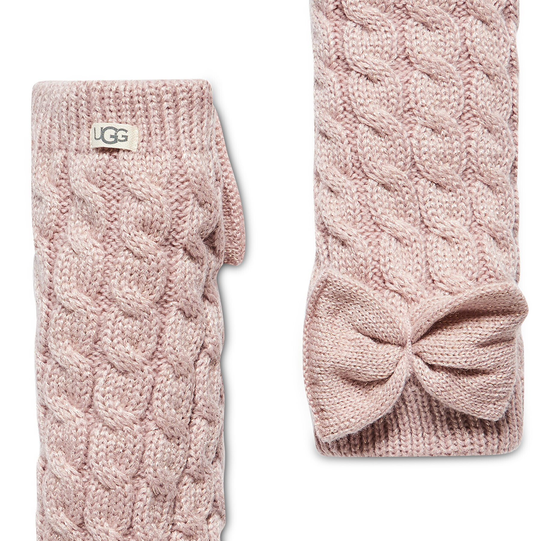 Ugg Чорапи дълги дамски W Laila Bow Fleece Lined Sock OS 1113637 Розов - Pepit.bg