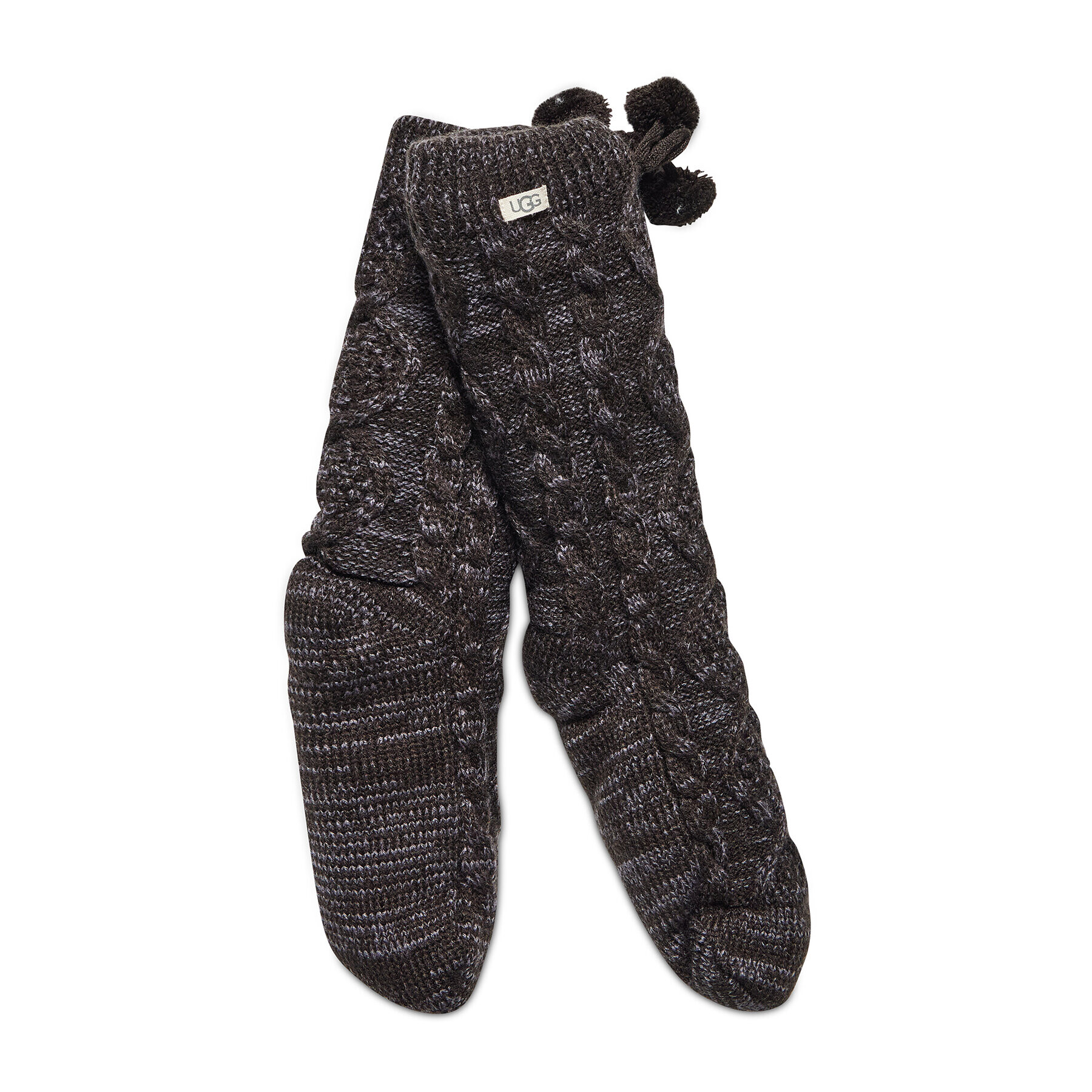 Ugg Чорапи дълги дамски W Pom Pom Fleece Lined Crew Sock r.OS 1014837 Черен - Pepit.bg