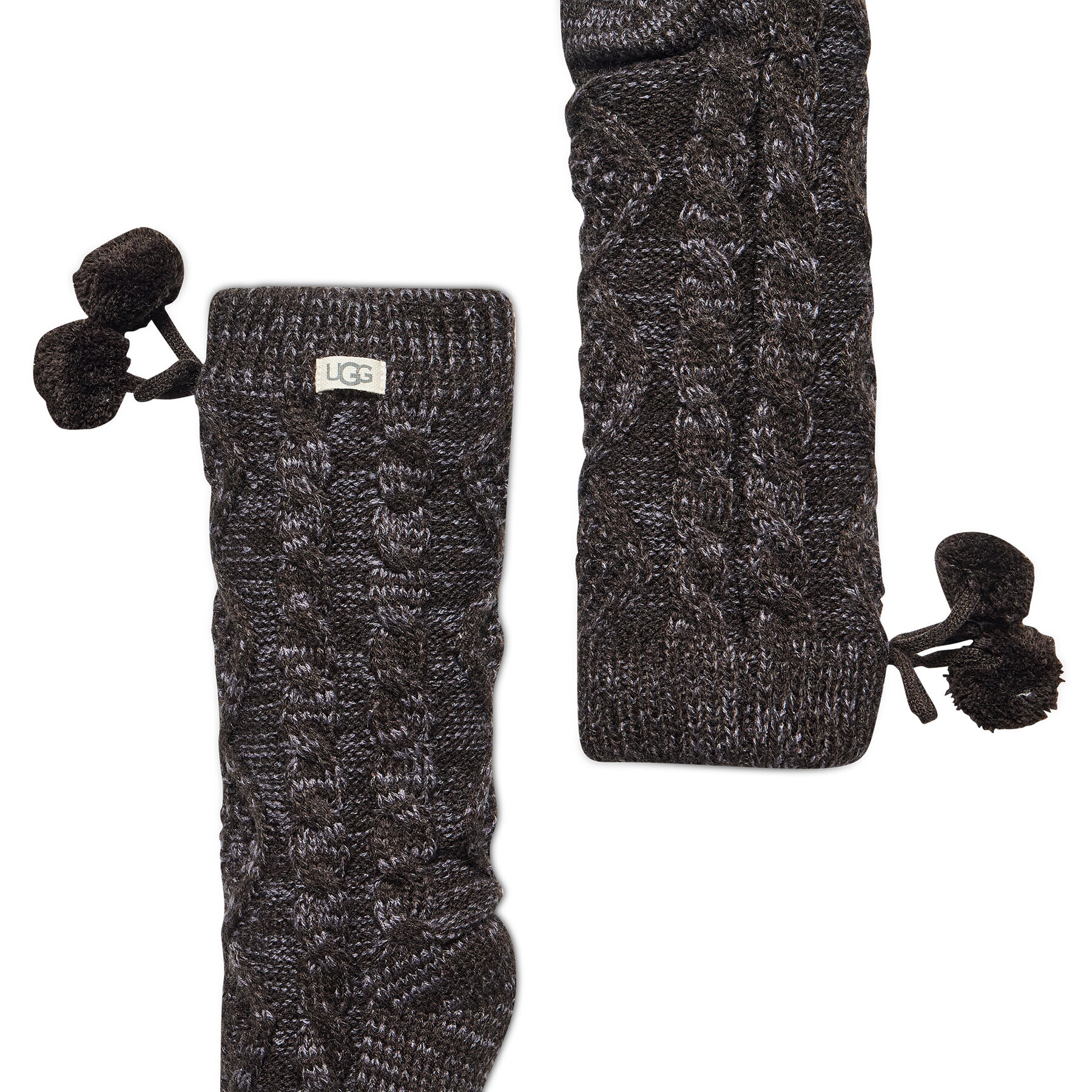 Ugg Чорапи дълги дамски W Pom Pom Fleece Lined Crew Sock r.OS 1014837 Черен - Pepit.bg