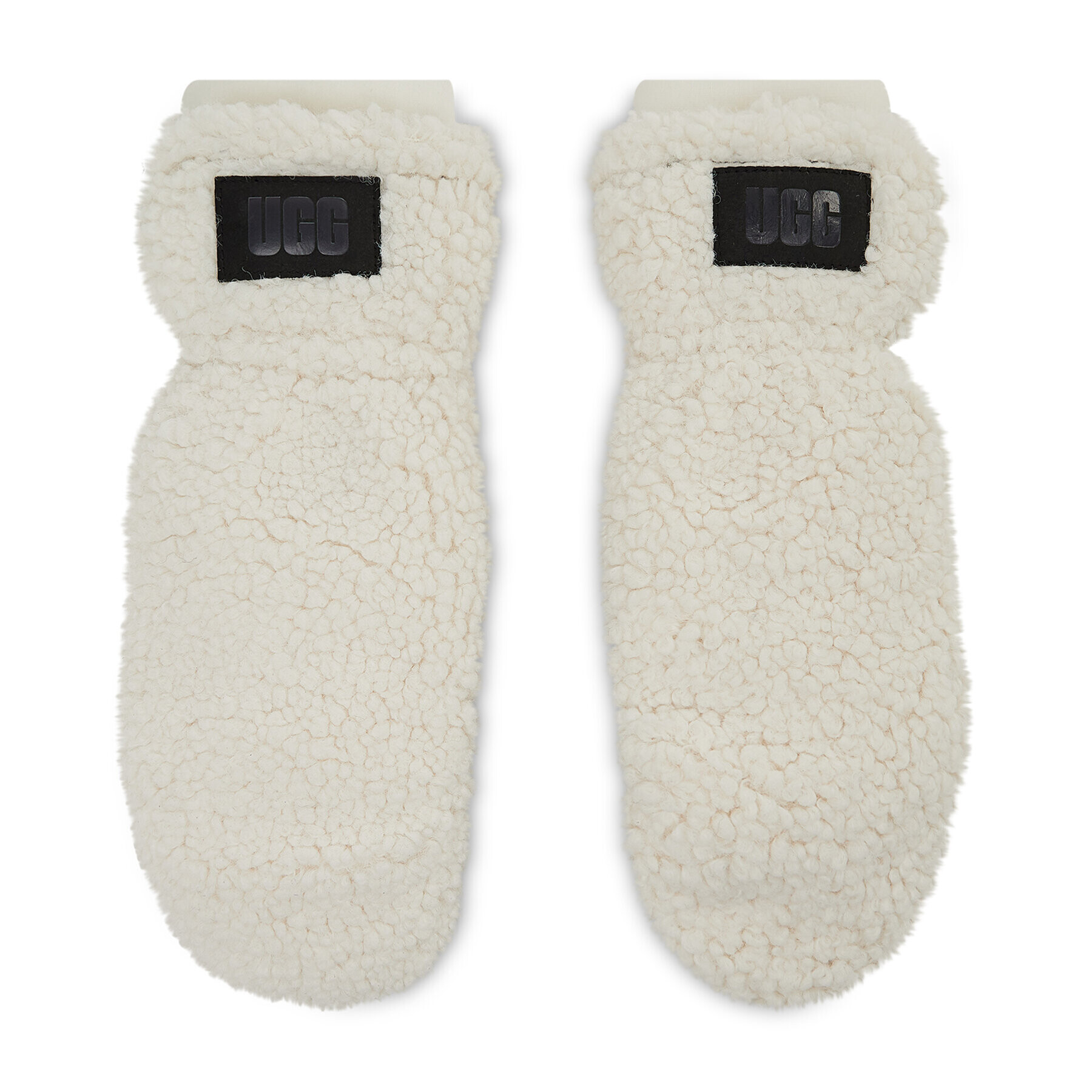 Ugg Дамски ръкавици W Sherpa Mitten W Logo Patch 20168 Бял - Pepit.bg