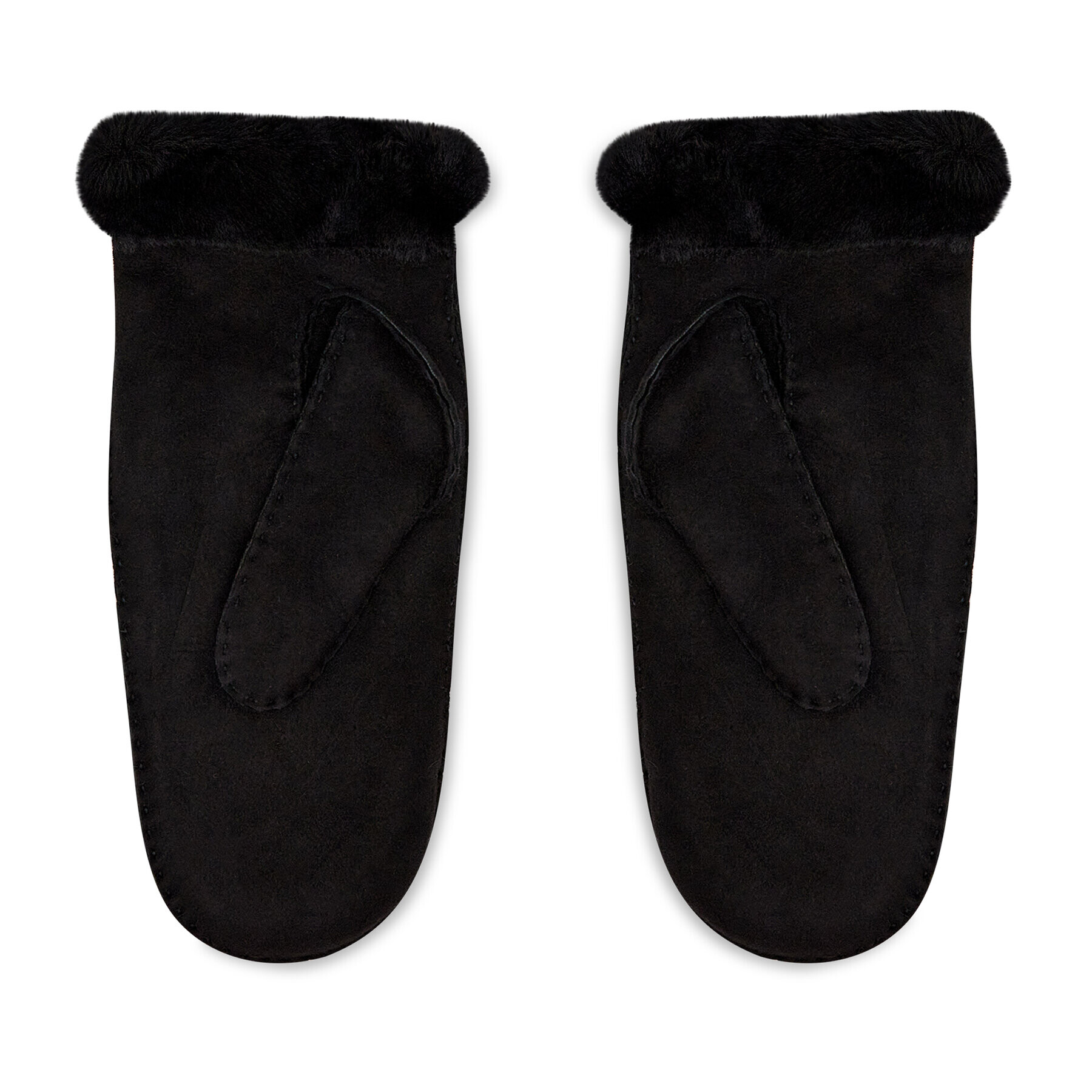 Ugg Дамски ръкавици Sheepskin Embroider Mitten 20932 Черен - Pepit.bg