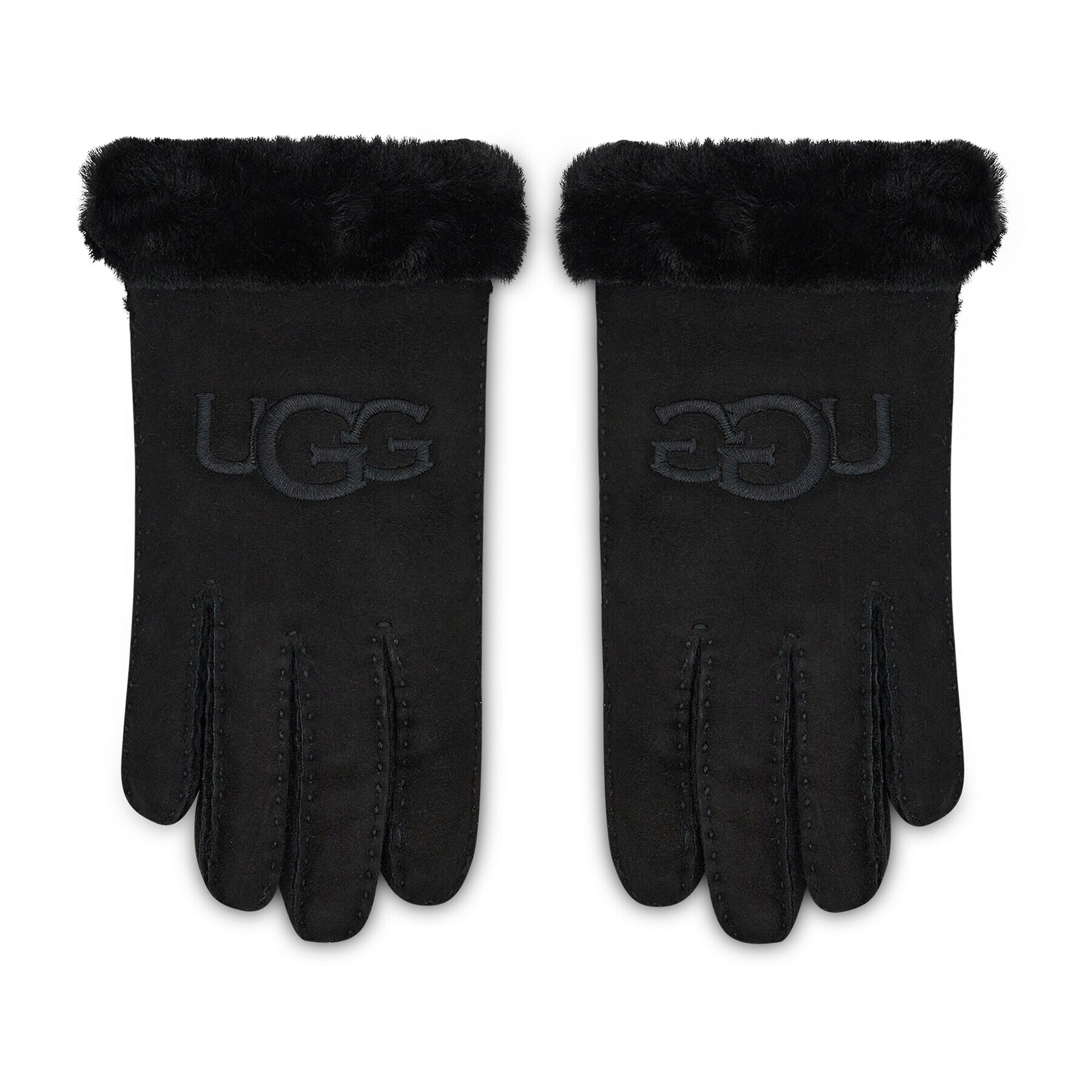 Ugg Дамски ръкавици W Sheepskin Embroider 20931 Черен - Pepit.bg