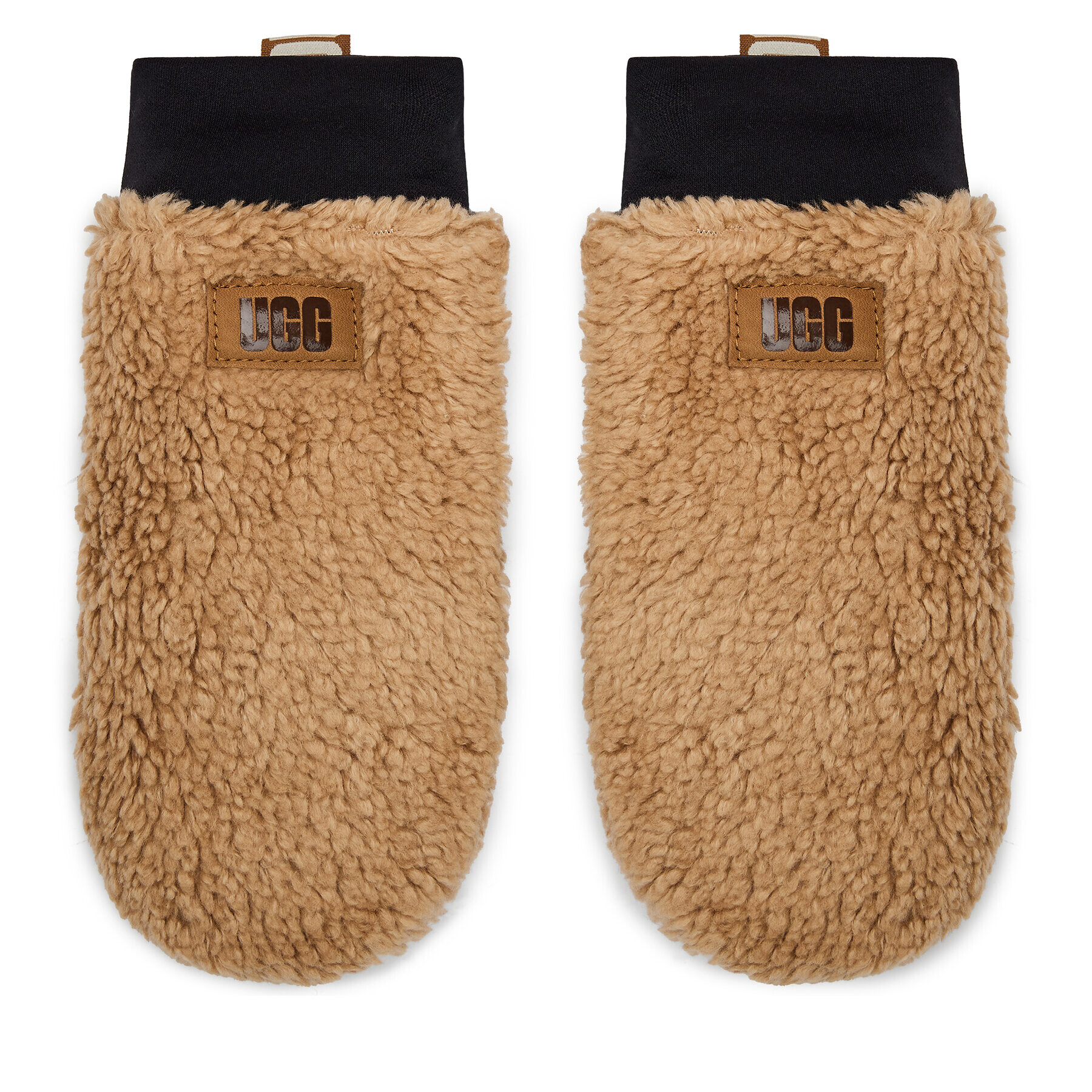 Ugg Дамски ръкавици W Sherpa Mitten W Logo Tape 21631 Бежов - Pepit.bg