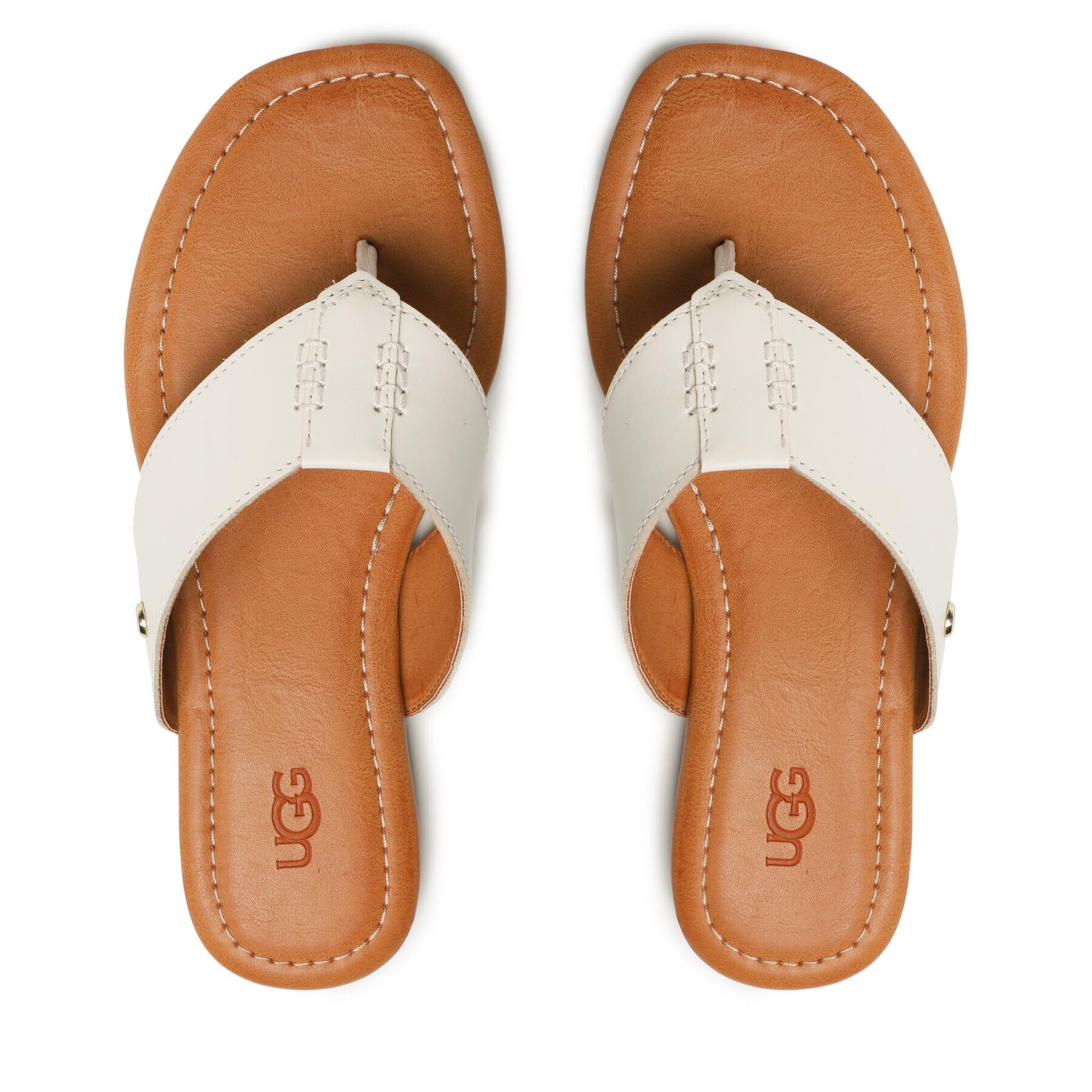 Ugg Джапанки W Carey Flip 1142177 Бял - Pepit.bg