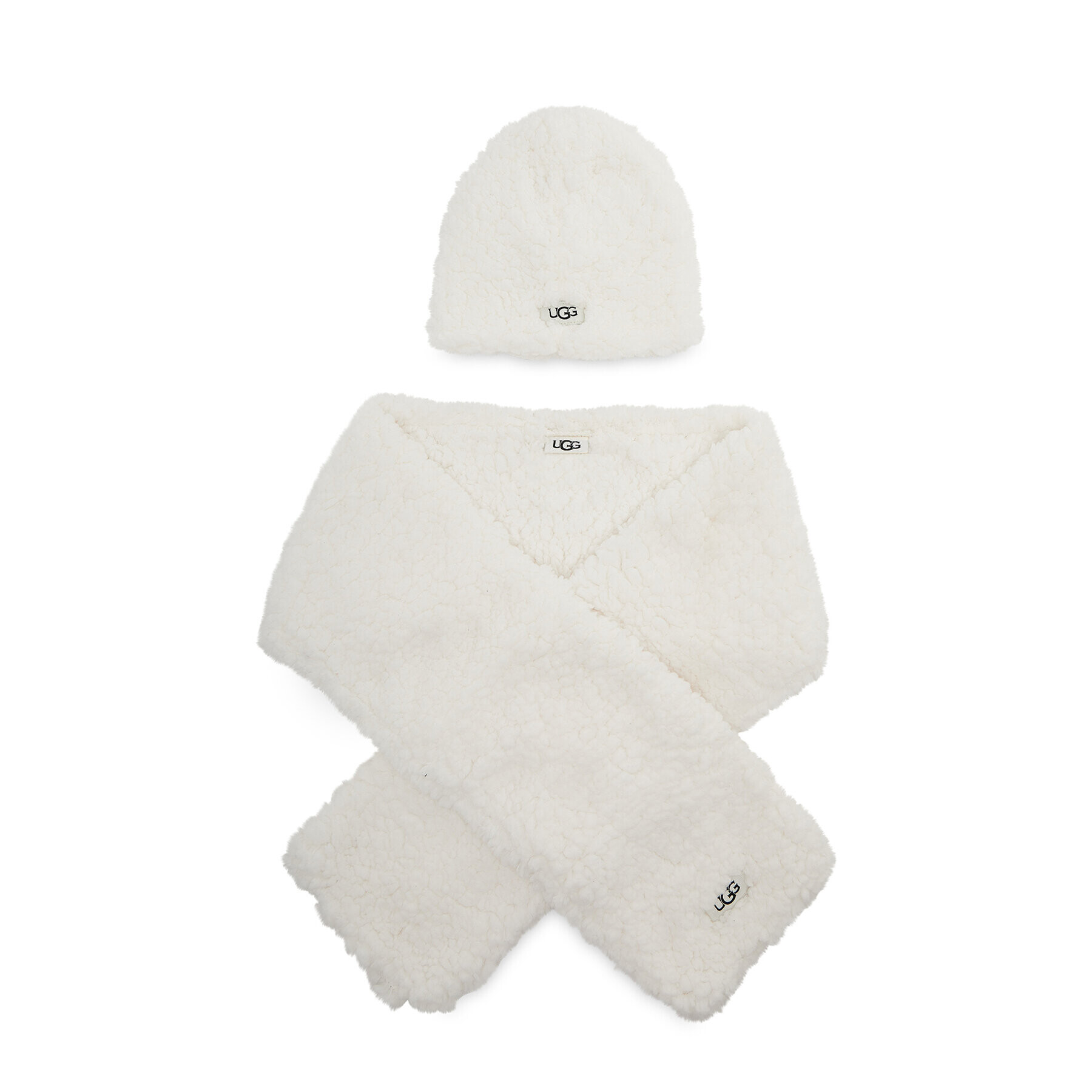 Ugg Комплект шал и шапка K Sherpa Beanie And Scarf Set 20985 Бял - Pepit.bg