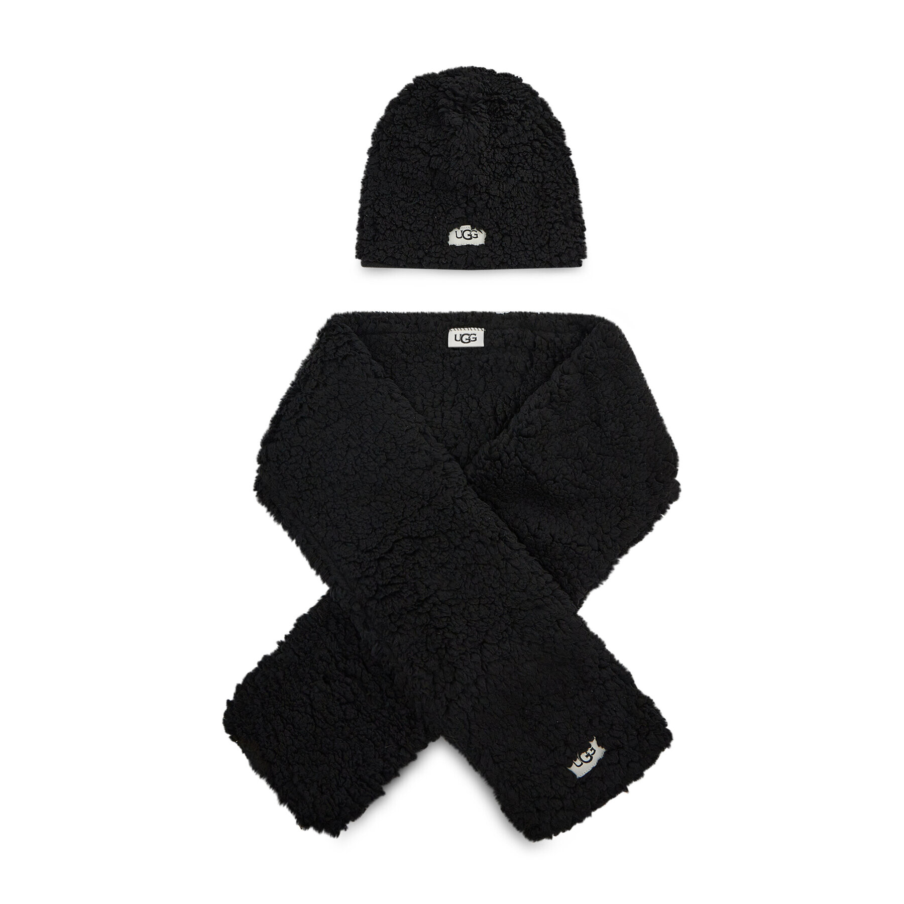 Ugg Комплект шал и шапка K Sherpa Beanie And Scarf Set 20985 Черен - Pepit.bg