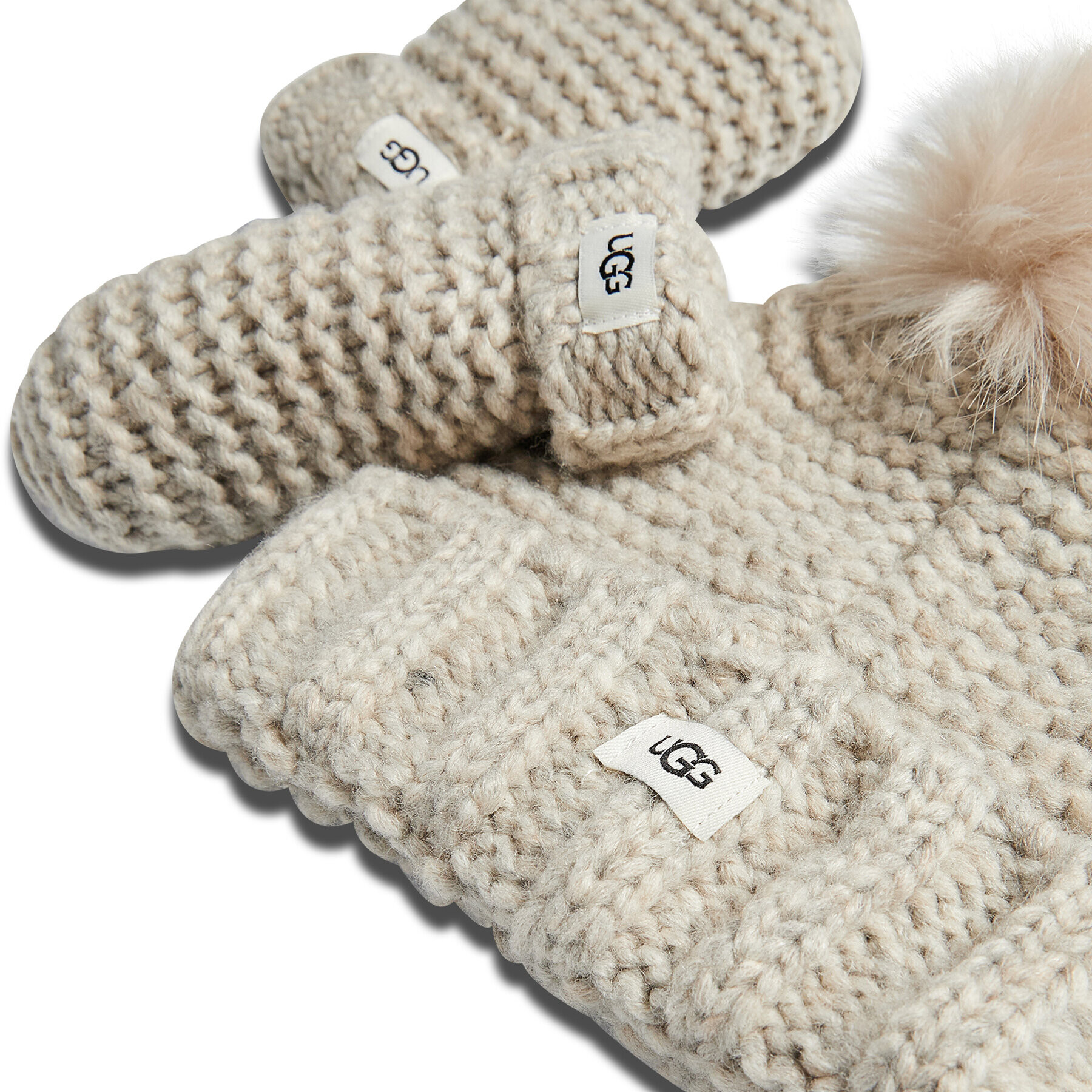 Ugg Комплект шапка и ръкавици K Infant Knit Set 20124 Сив - Pepit.bg