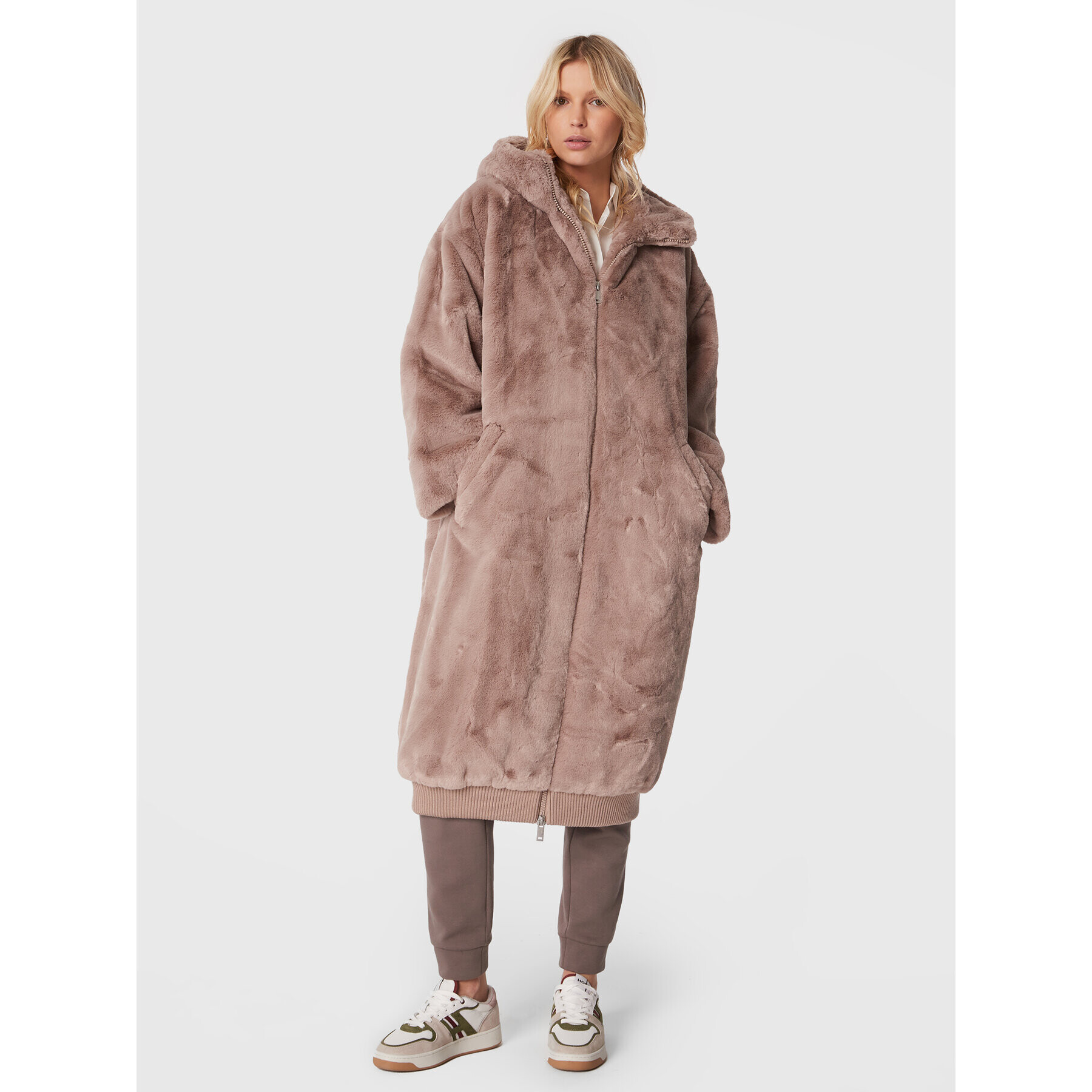 Ugg Кожено палто Koko 1117512 Бежов Oversize - Pepit.bg