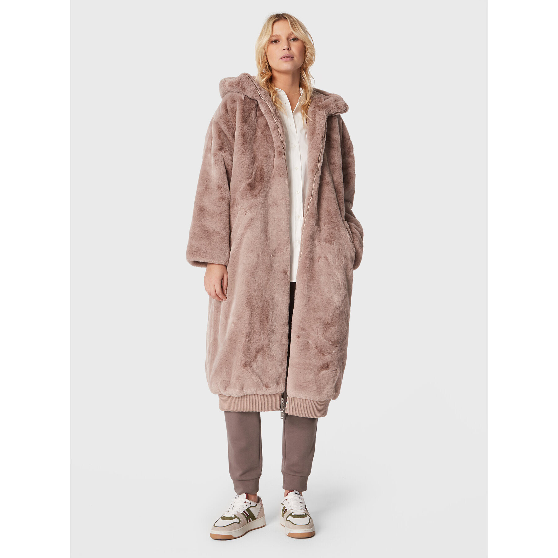 Ugg Кожено палто Koko 1117512 Бежов Oversize - Pepit.bg