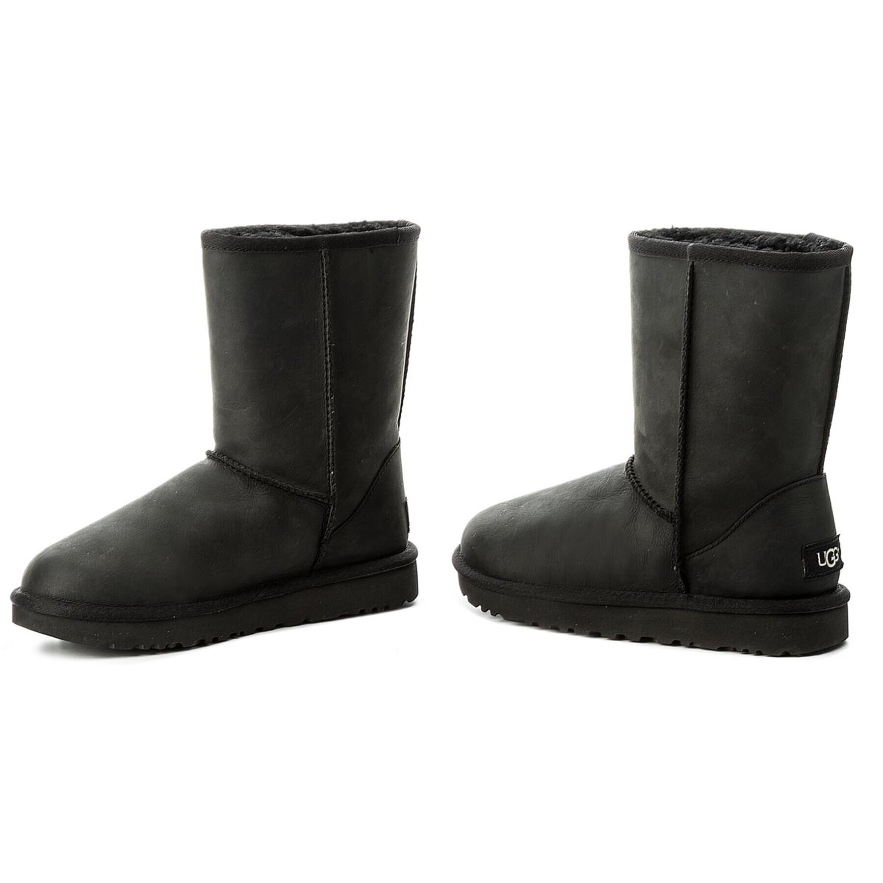 Ugg Обувки Classic Short Leather 1016559 Черен - Pepit.bg