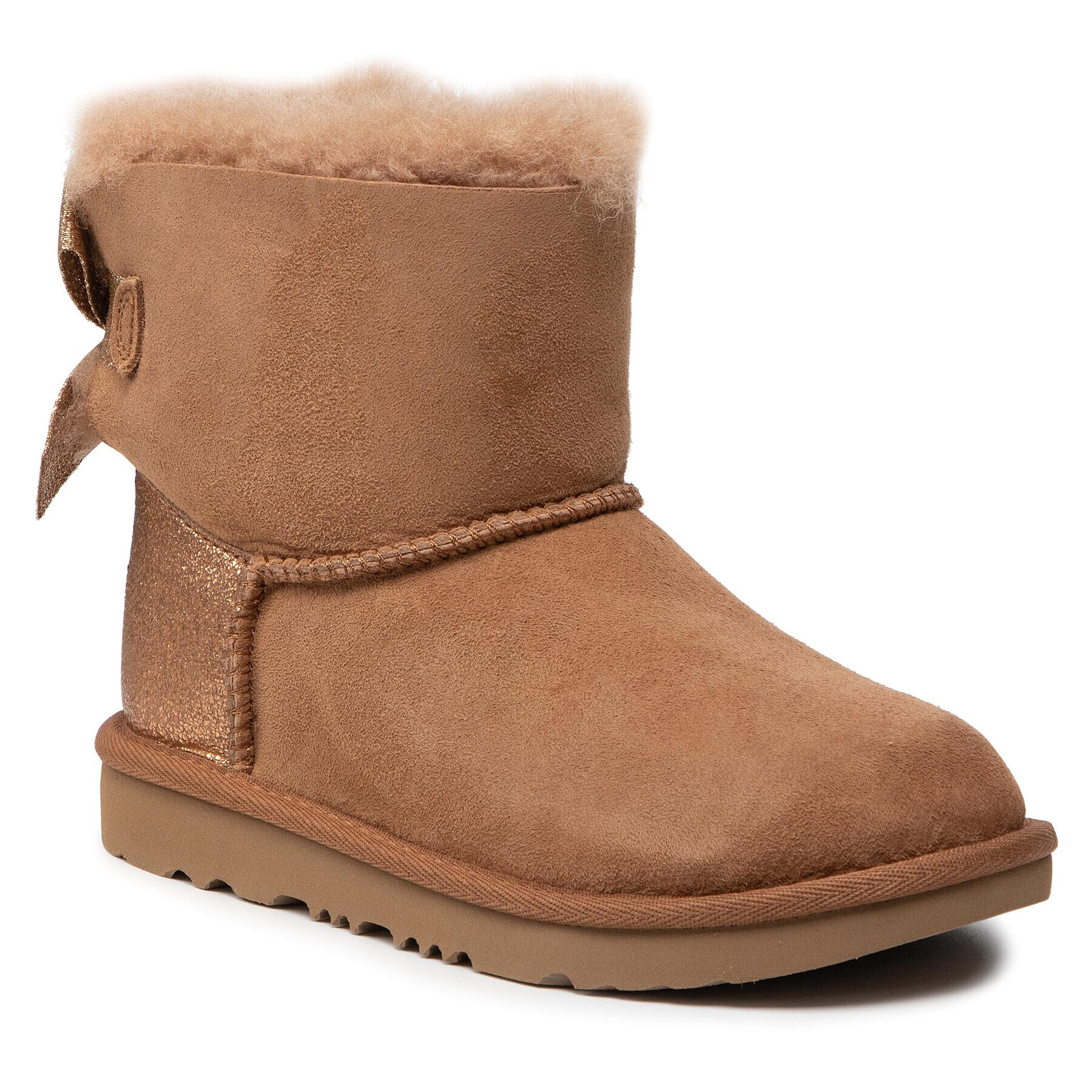 Ugg Обувки K Mini Bailey Bow Glitz 1123617K Кафяв - Pepit.bg
