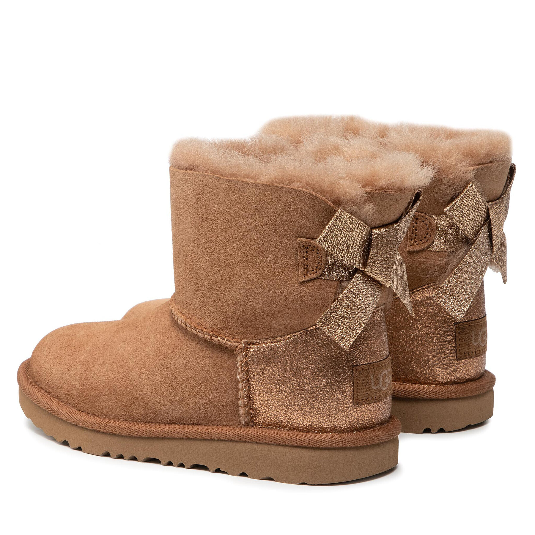 Ugg Обувки K Mini Bailey Bow Glitz 1123617K Кафяв - Pepit.bg