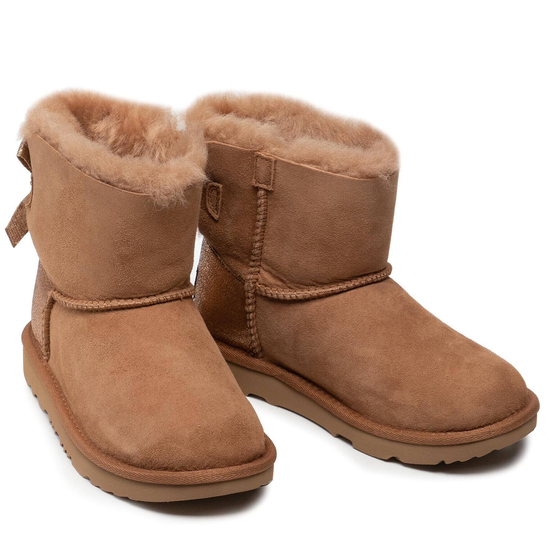 Ugg Обувки K Mini Bailey Bow Glitz 1123617K Кафяв - Pepit.bg