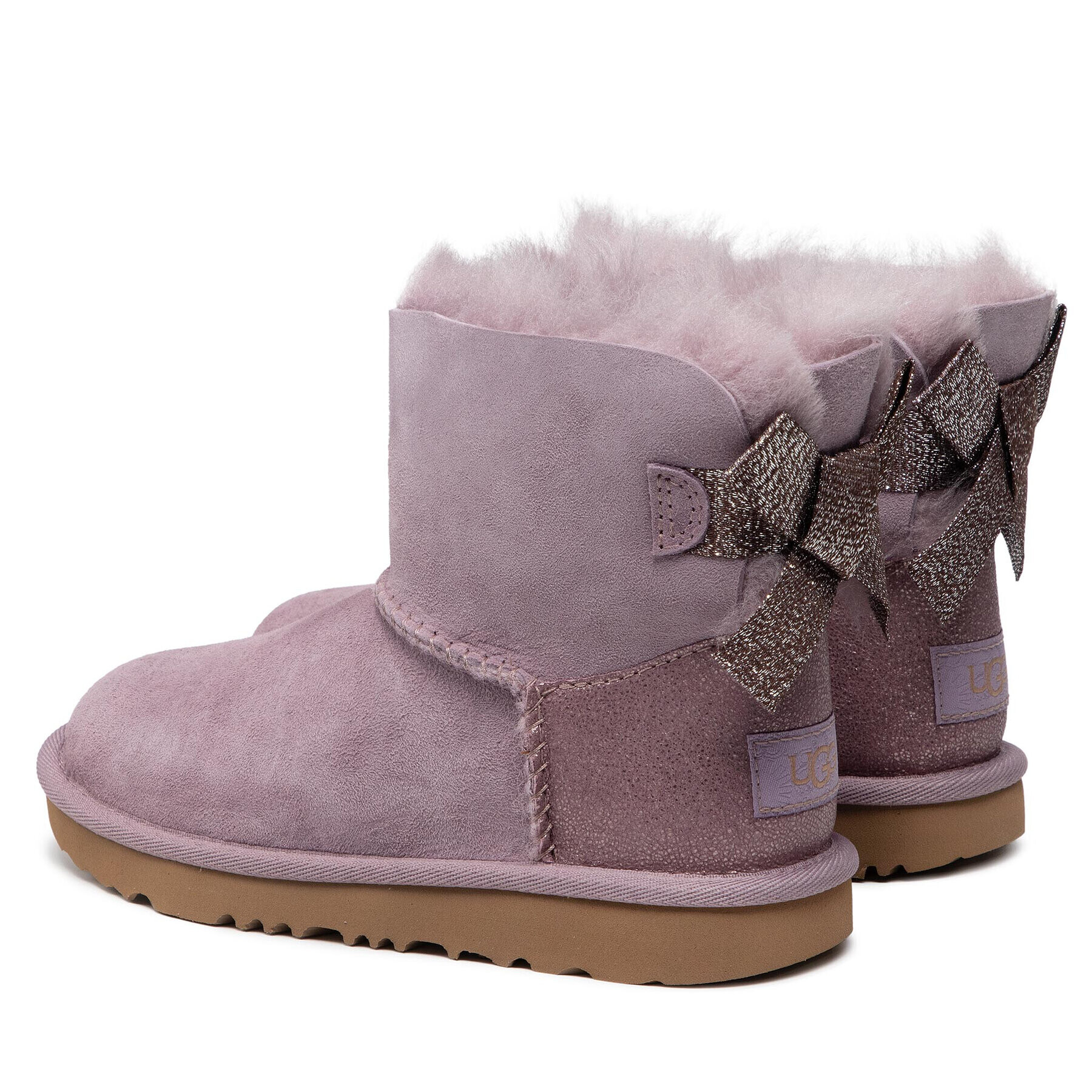 Ugg Обувки K Mini Bailey Bow Glitz 1123617K Виолетов - Pepit.bg