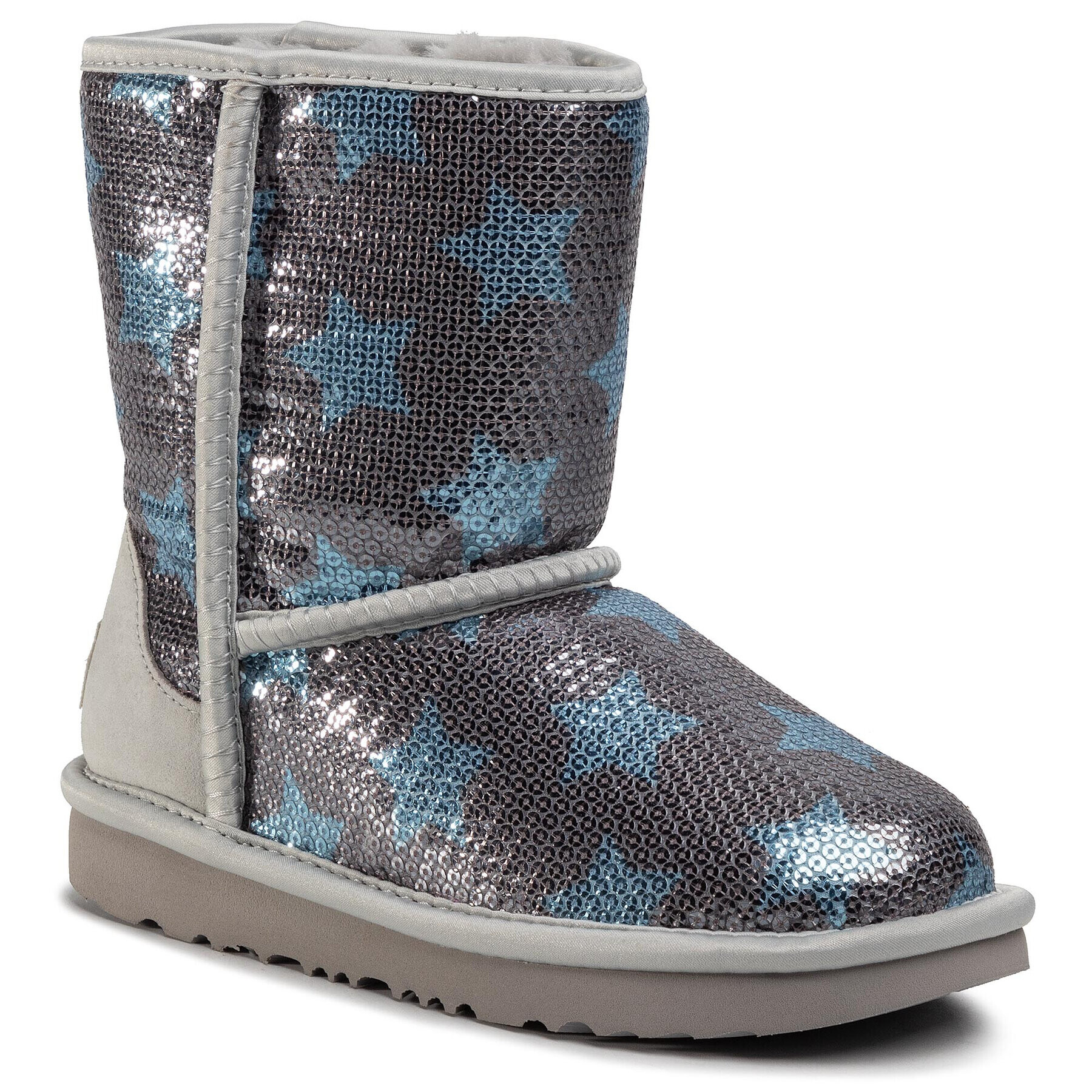 Ugg Обувки Kids' Classic Short II Sequin Star 1107988K Сив - Pepit.bg