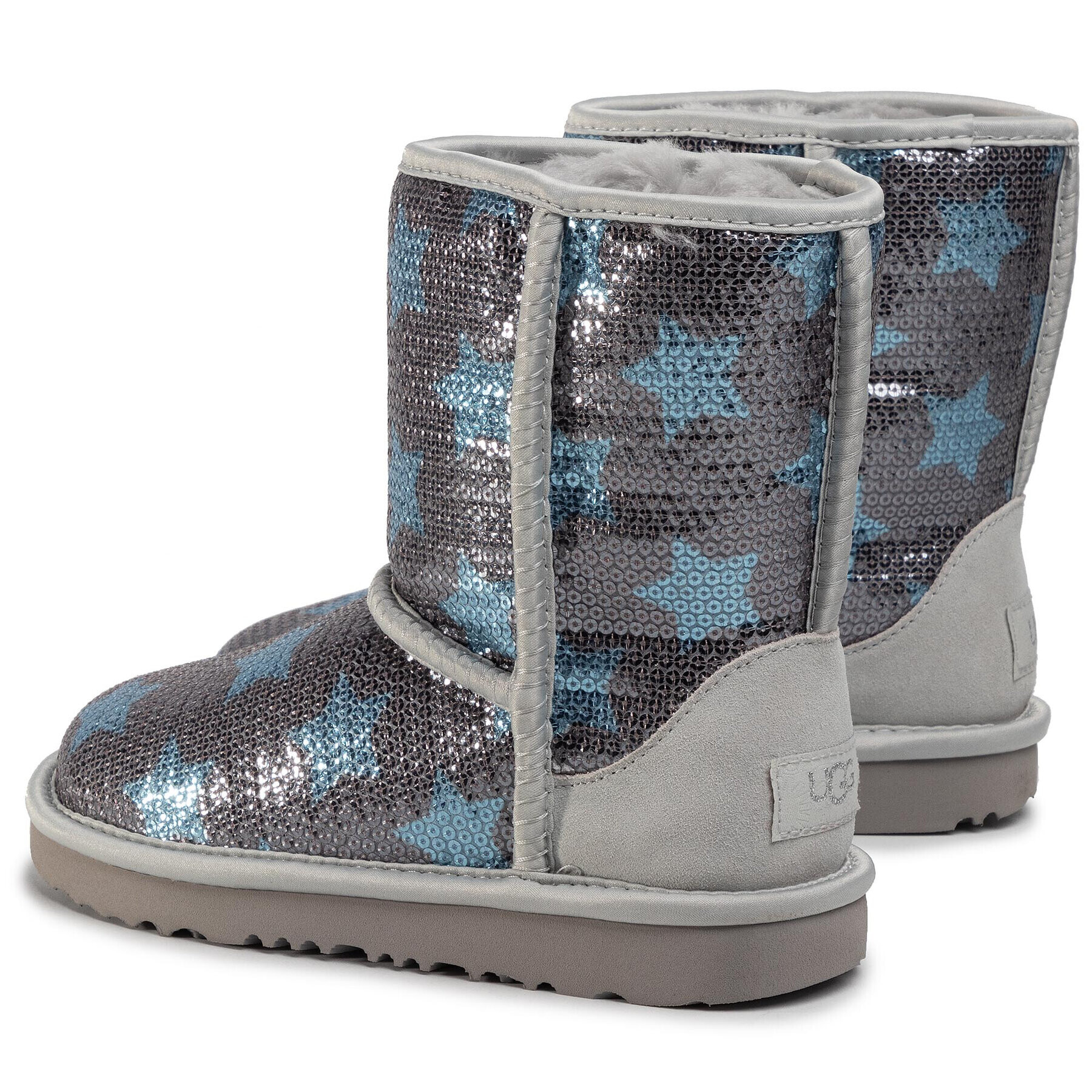 Ugg Обувки Kids' Classic Short II Sequin Star 1107988K Сив - Pepit.bg