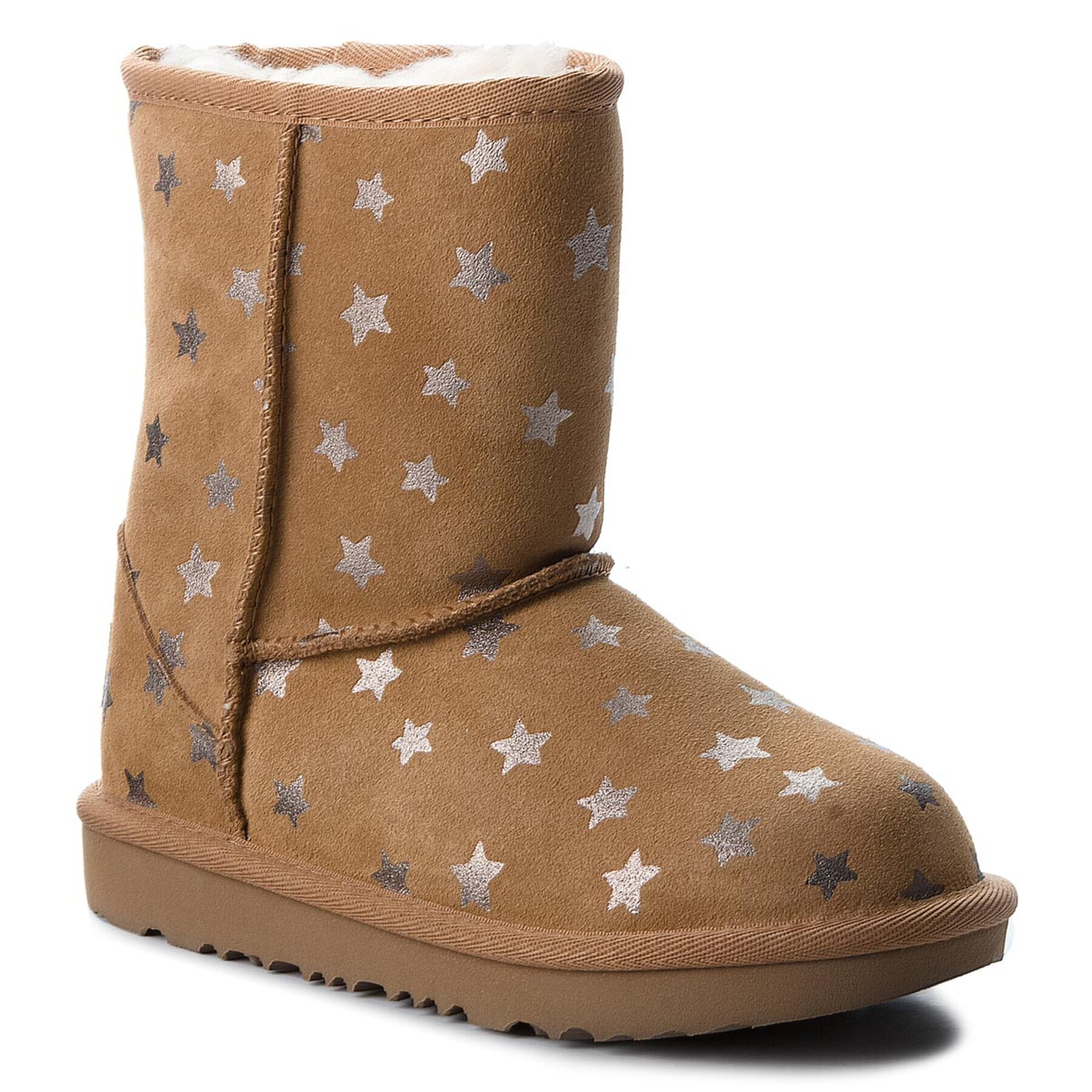 Ugg Обувки Kids Classic Short II Stars 1019697K Кафяв - Pepit.bg