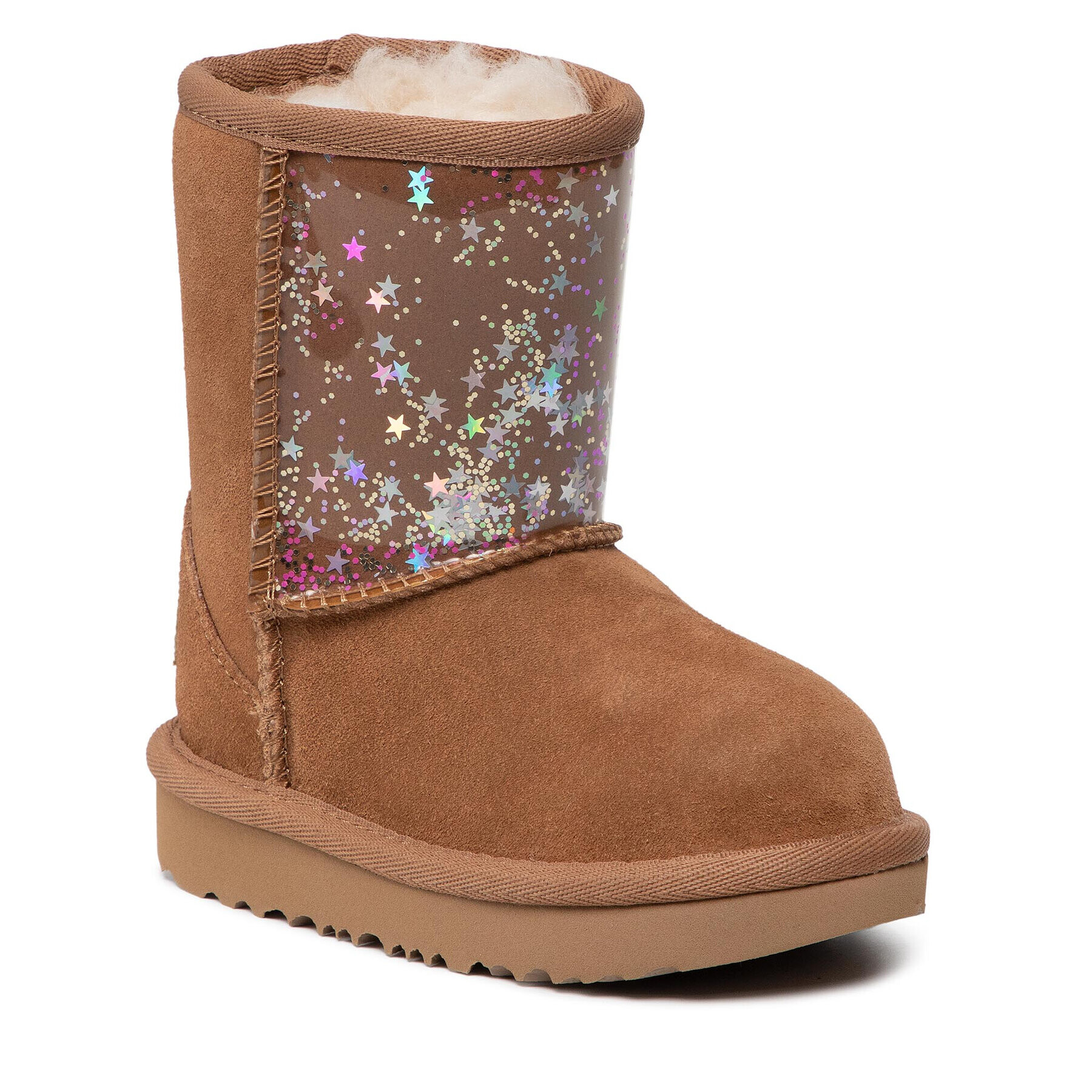 Ugg Обувки T Classic II Clear Glitter 1121014T Кафяв - Pepit.bg