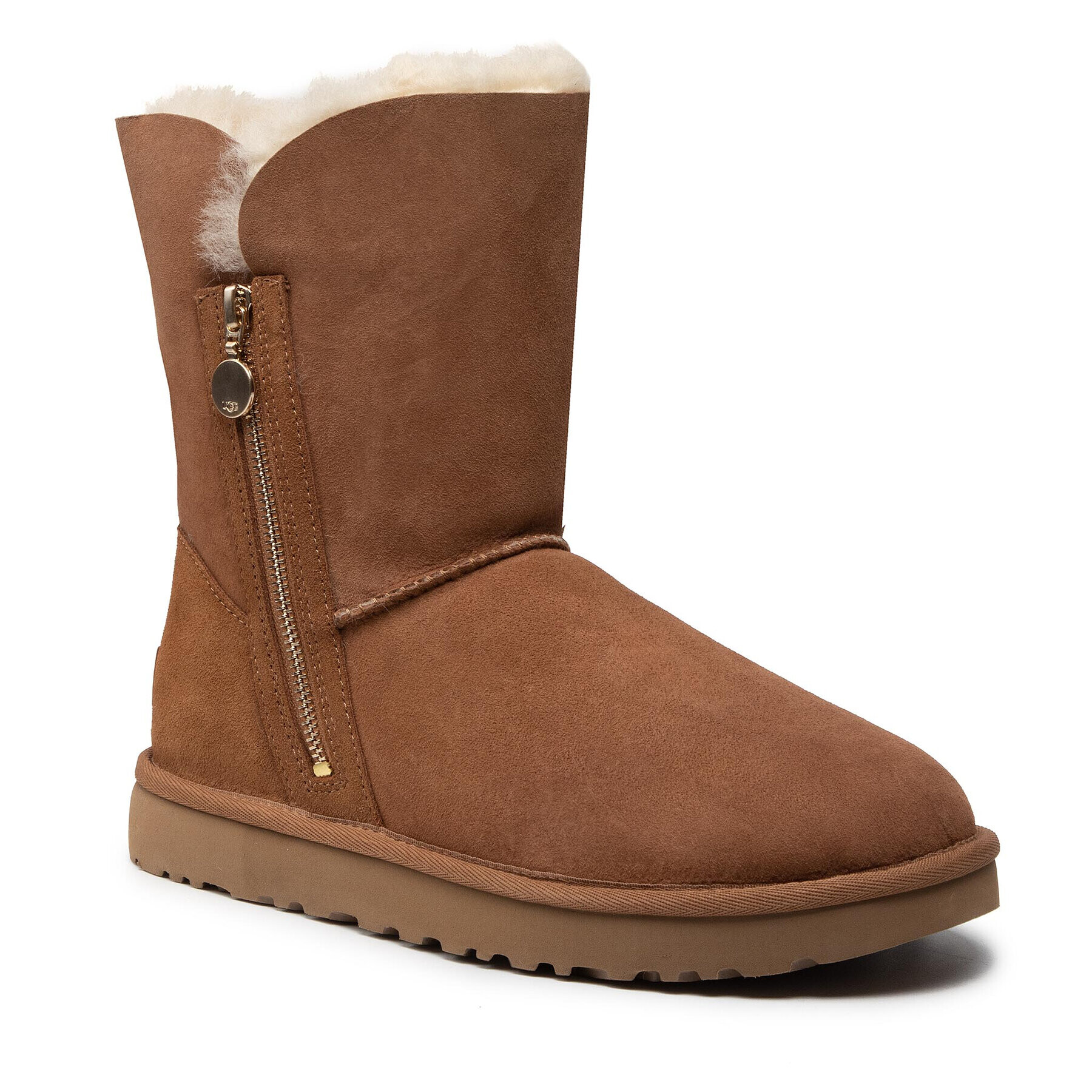 Ugg Обувки W Bailey Zip Short Кафяв - Pepit.bg