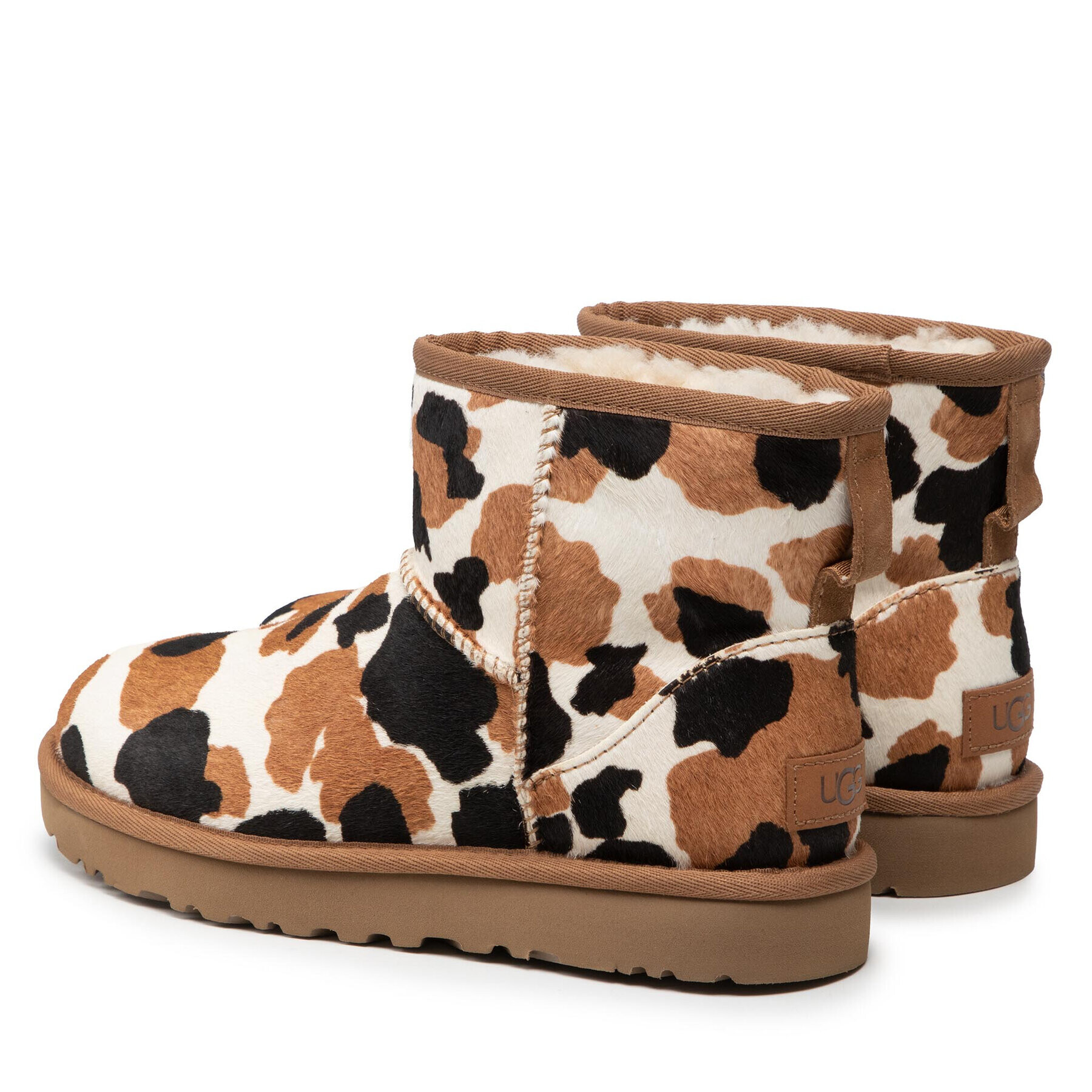 Ugg Обувки W Classic Mini Cow Print 1123353 Кафяв - Pepit.bg