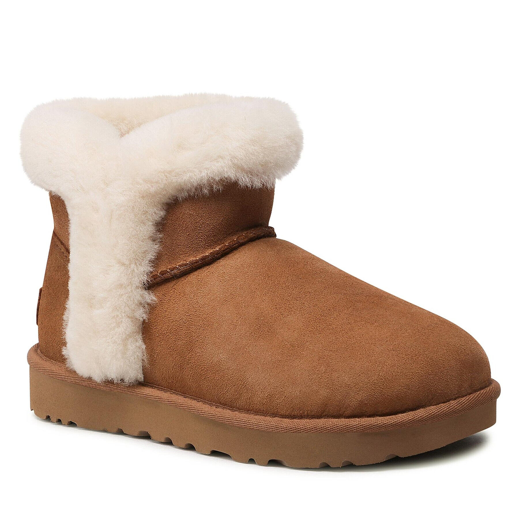 Ugg Обувки W Classic Mini Heritage Fluff 1130590 Кафяв - Pepit.bg