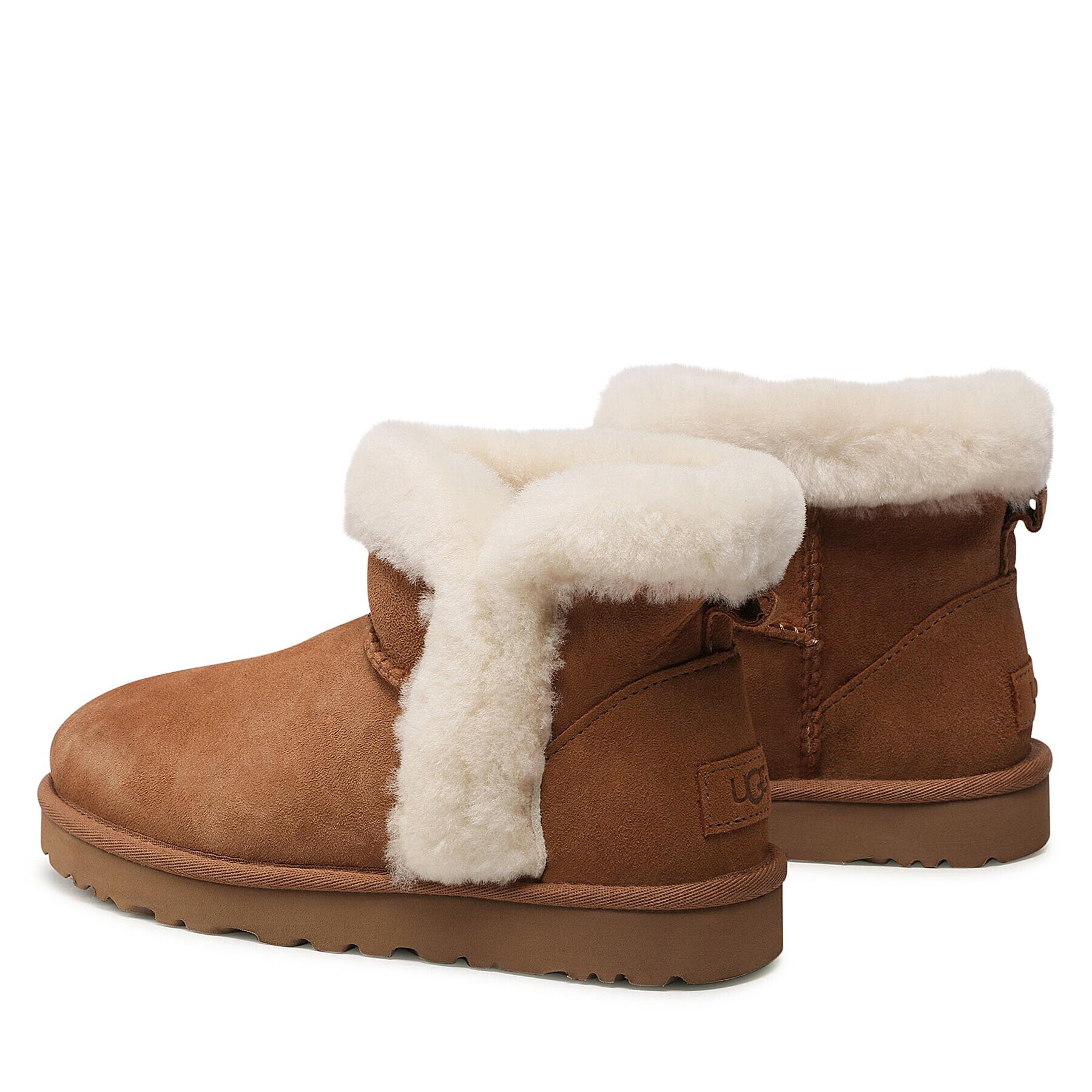 Ugg Обувки W Classic Mini Heritage Fluff 1130590 Кафяв - Pepit.bg