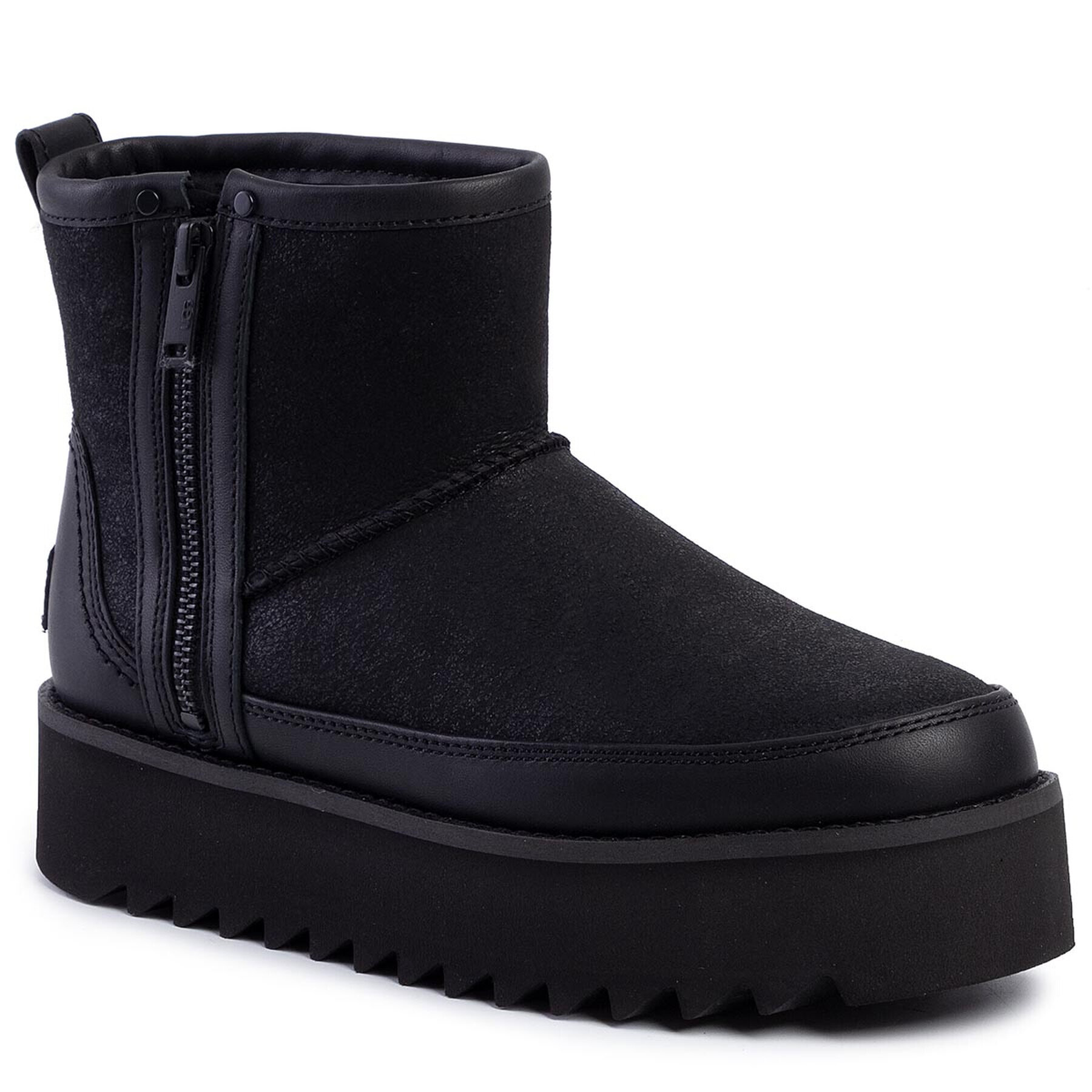 Ugg Обувки W Classic Rebel Biker Mini 1105314 Черен - Pepit.bg