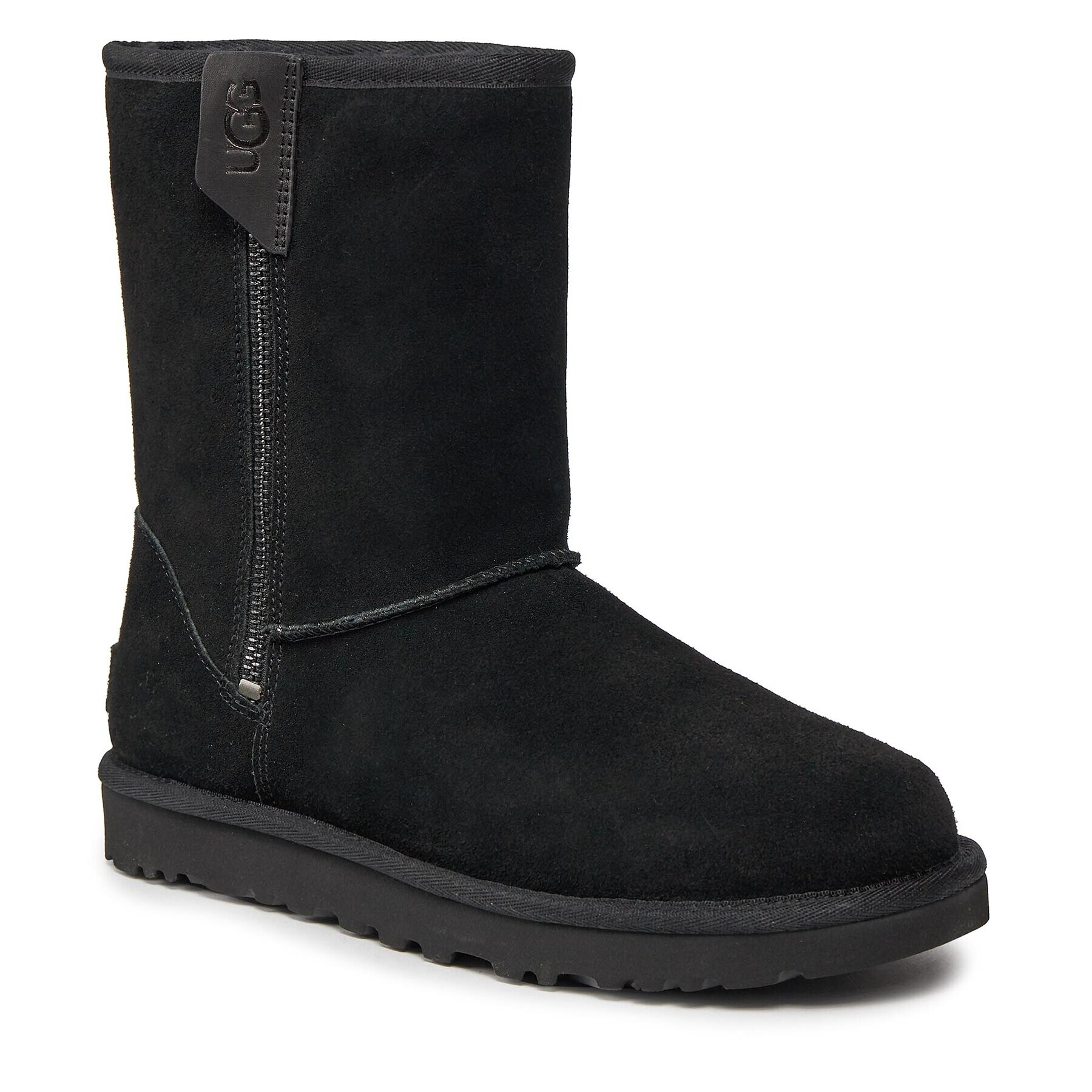 Ugg Апрески W Classic Short Bailey Zip 1144043 Черен - Pepit.bg
