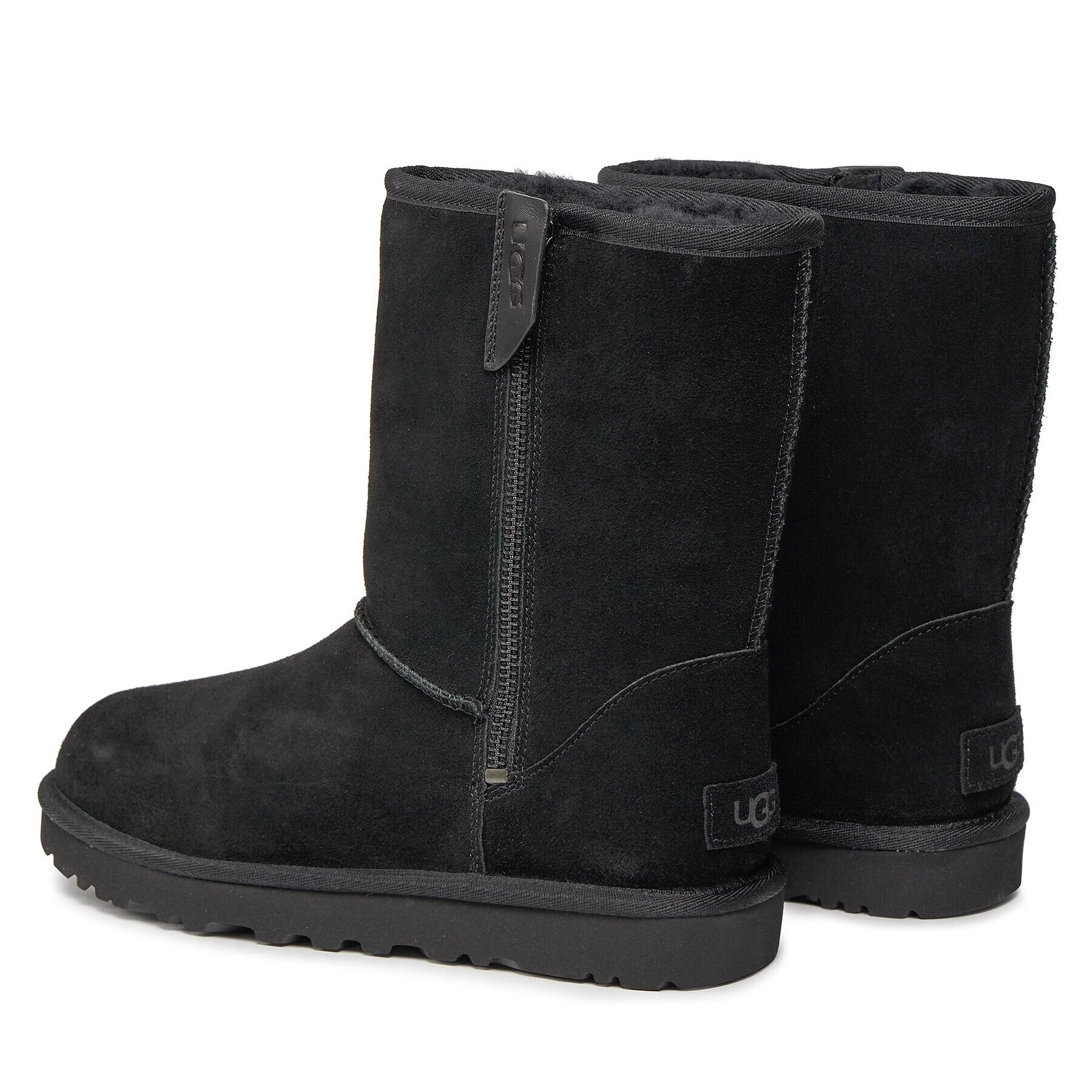 Ugg Апрески W Classic Short Bailey Zip 1144043 Черен - Pepit.bg