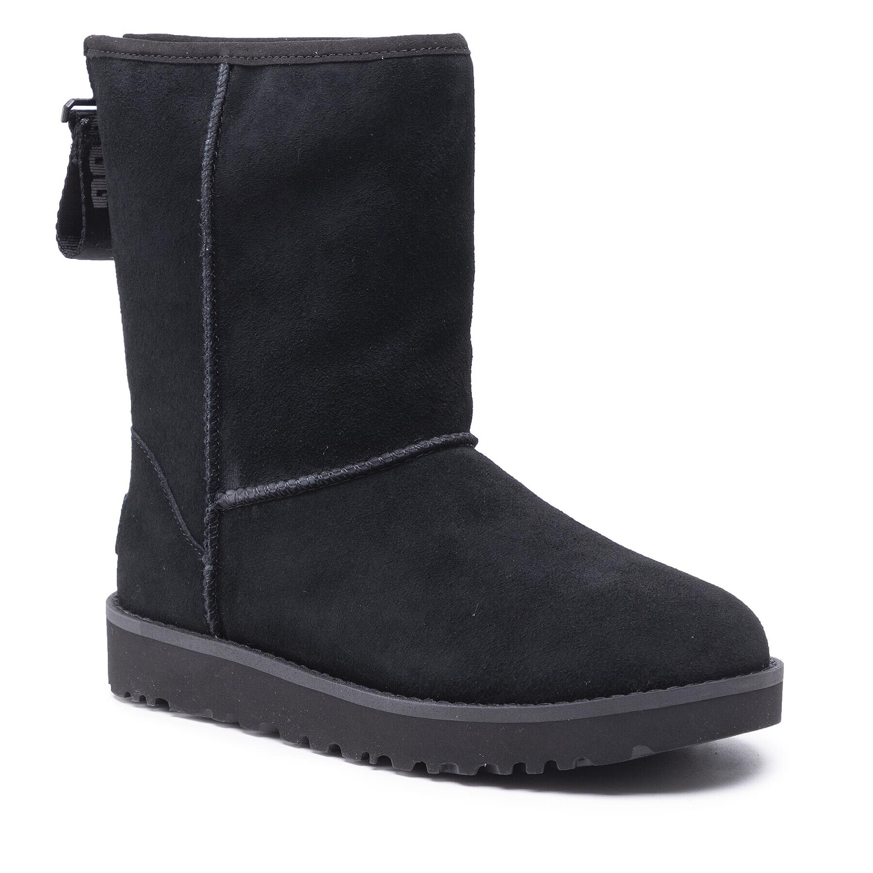 Ugg Обувки W Classic Short Logo Zip 1122672 Черен - Pepit.bg