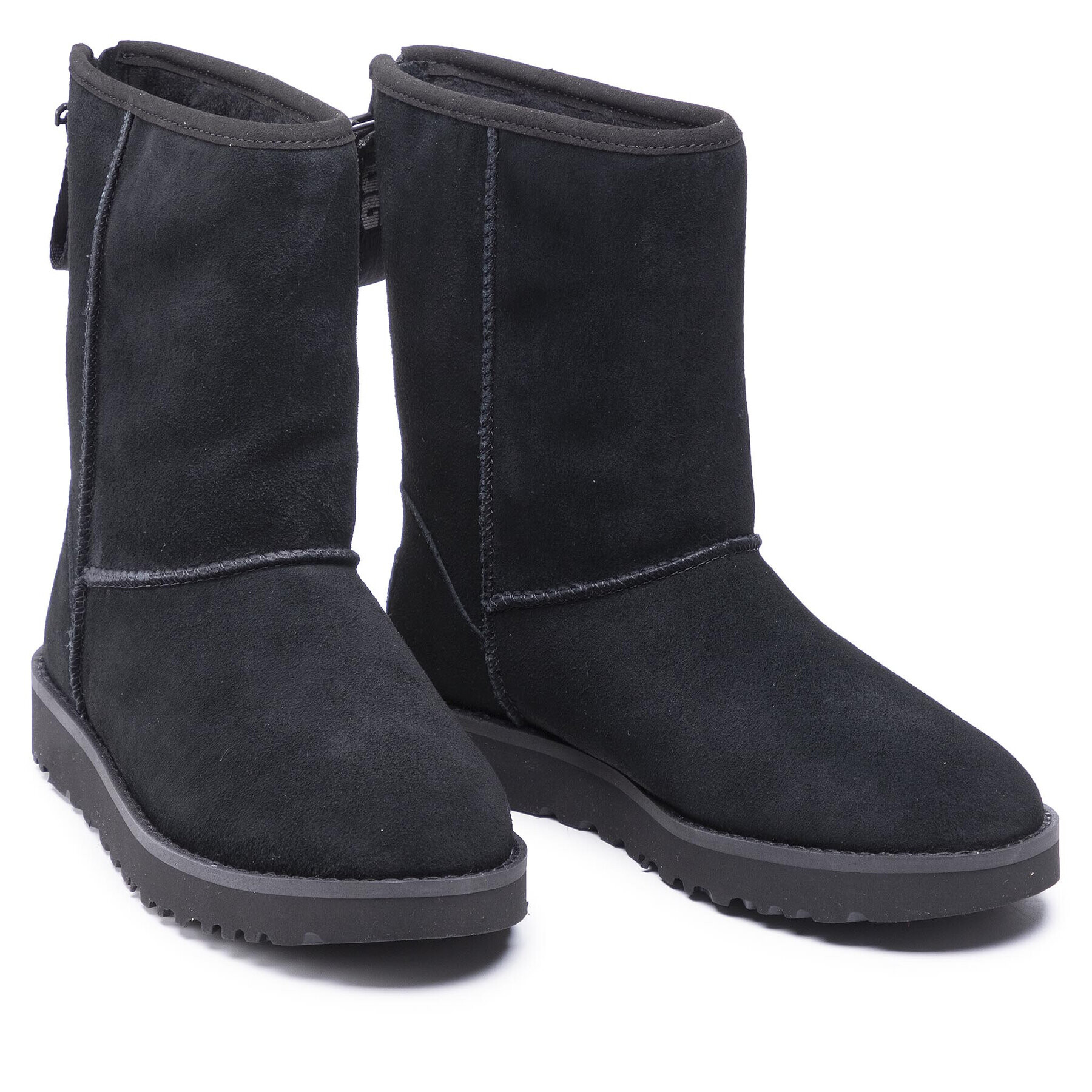Ugg Обувки W Classic Short Logo Zip 1122672 Черен - Pepit.bg