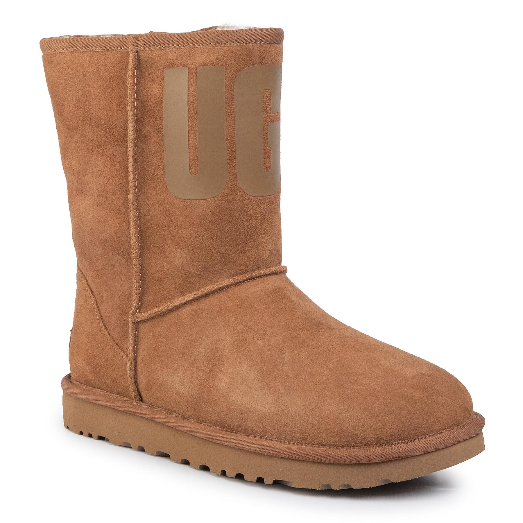Ugg Обувки W Classic Short Rubber Logo 1108230 Кафяв - Pepit.bg