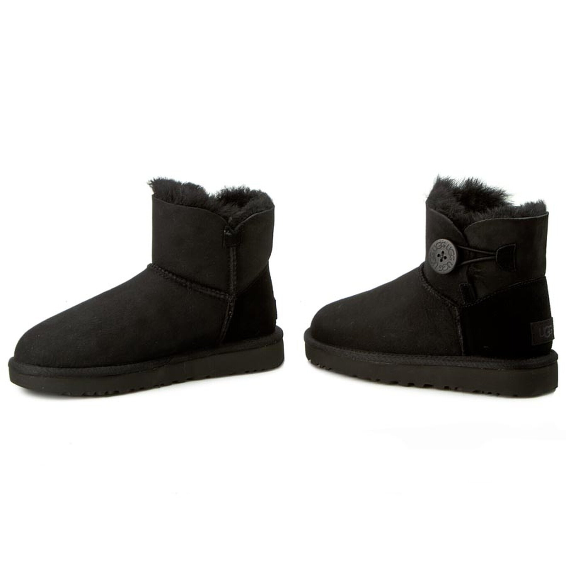 Ugg Апрески W Mini Bailey Button II 1016422 Черен - Pepit.bg