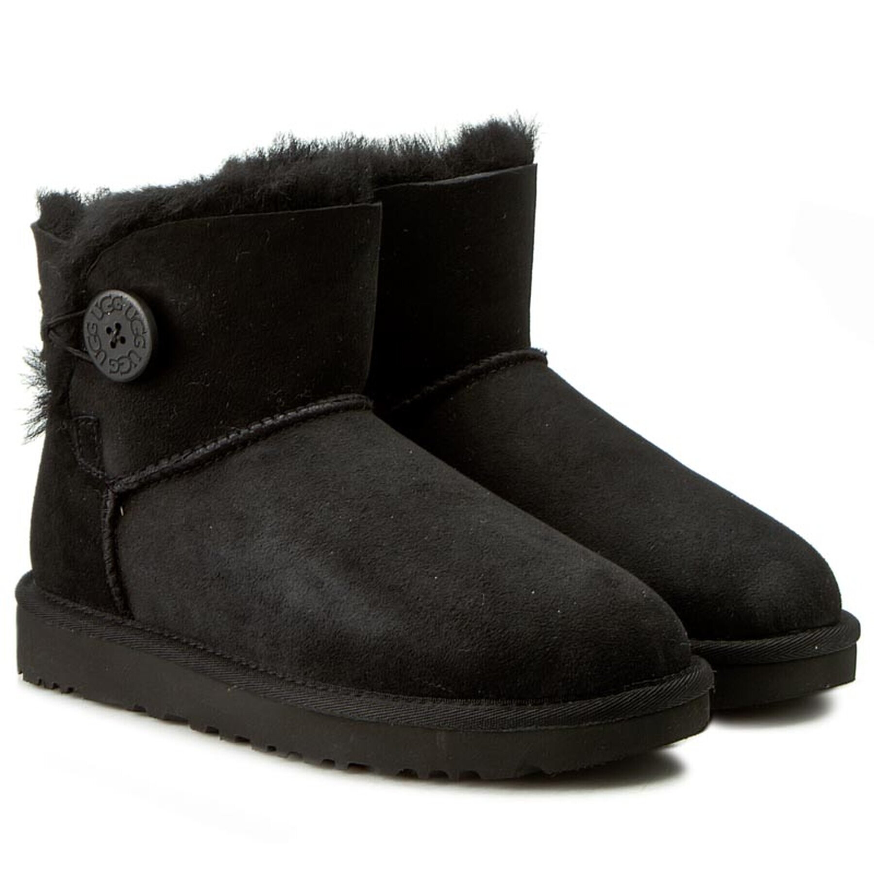Ugg Апрески W Mini Bailey Button II 1016422 Черен - Pepit.bg