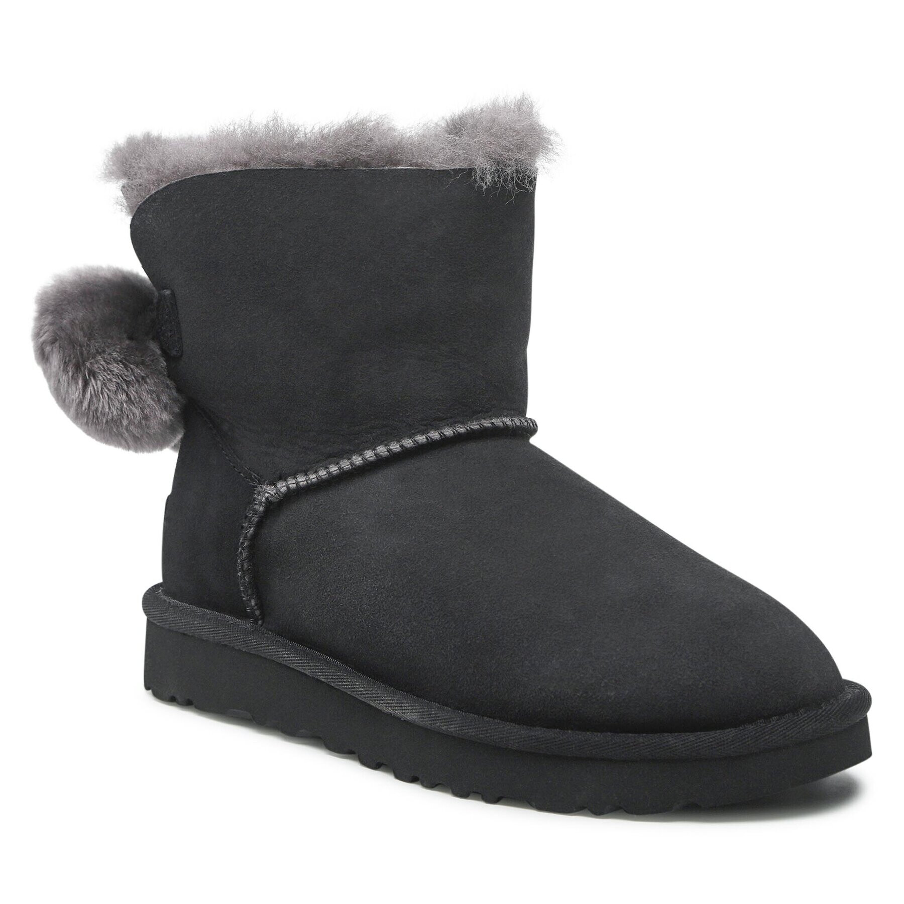 Ugg Обувки W Mini Bailey Fuzzy Bow 1132018 Черен - Pepit.bg