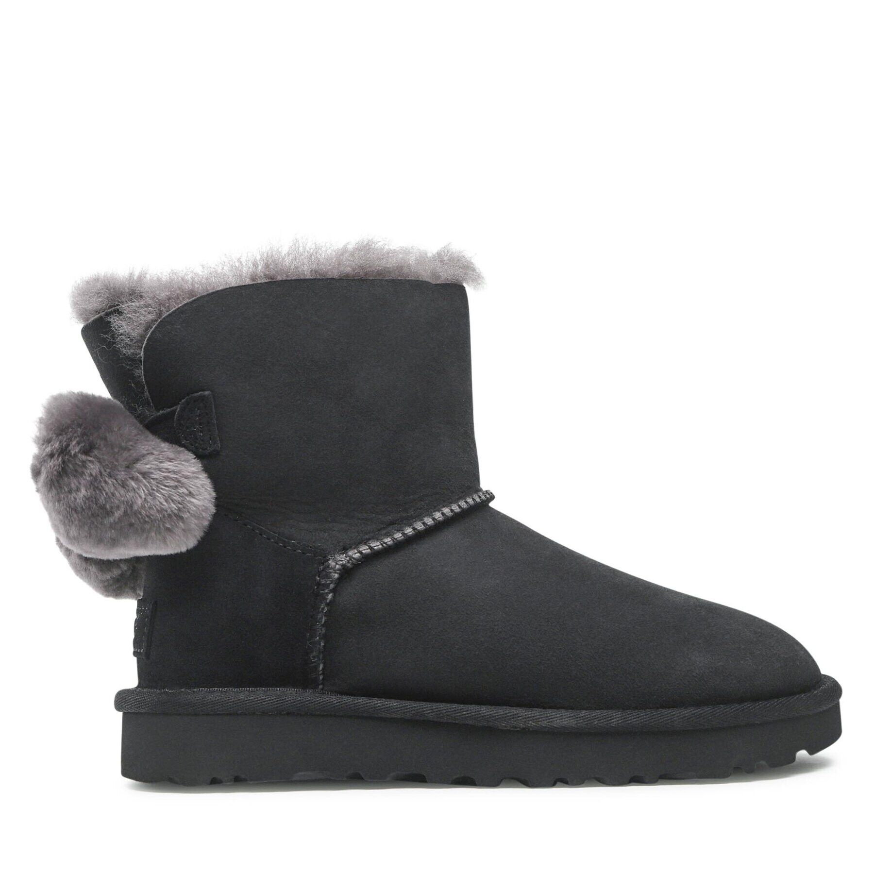 Ugg Обувки W Mini Bailey Fuzzy Bow 1132018 Черен - Pepit.bg