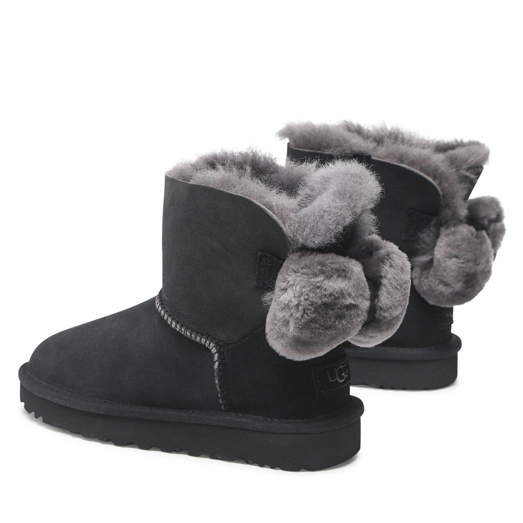 Ugg Обувки W Mini Bailey Fuzzy Bow 1132018 Черен - Pepit.bg