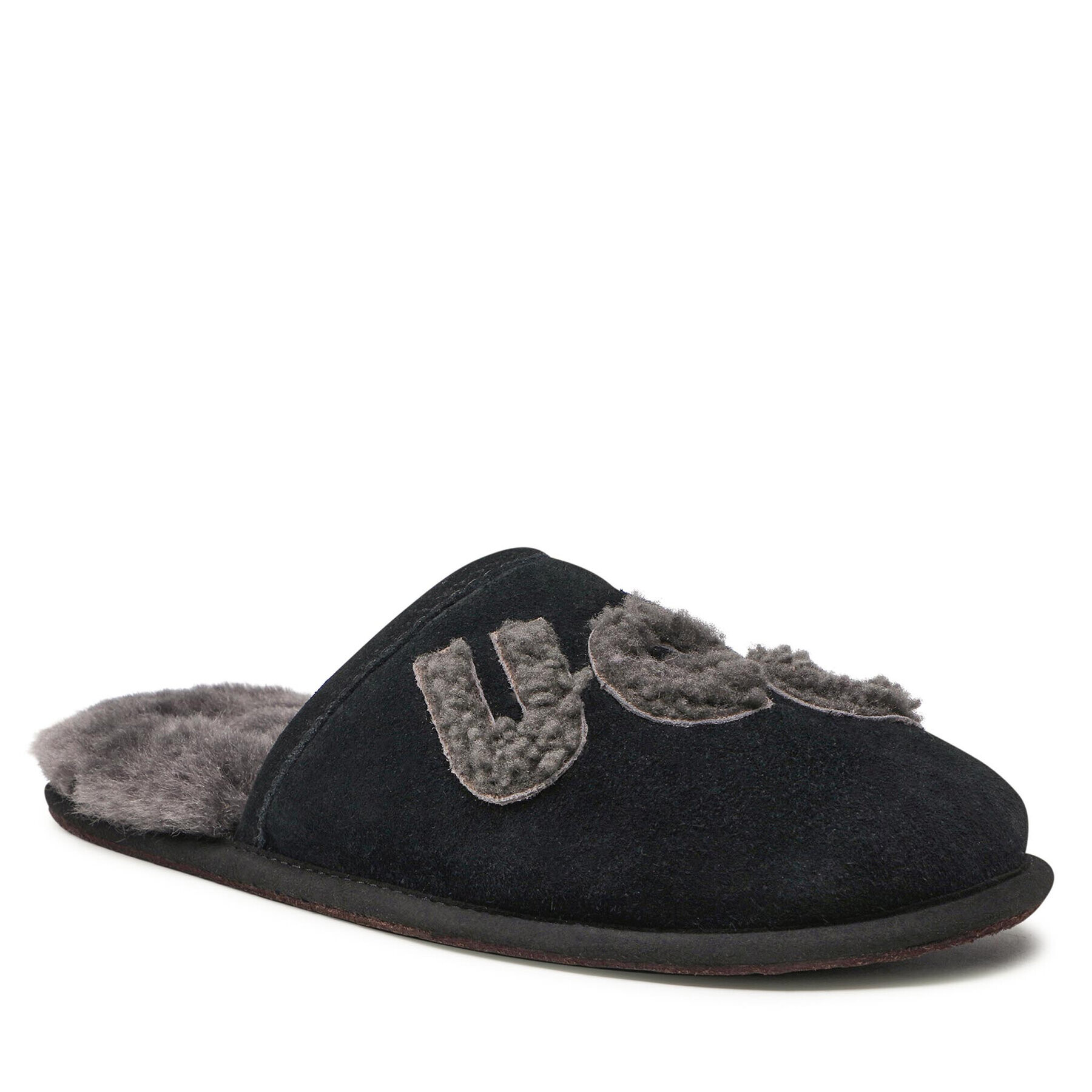 Ugg Пантофи M Scuff Logo Sheepskin 1123773 Черен - Pepit.bg