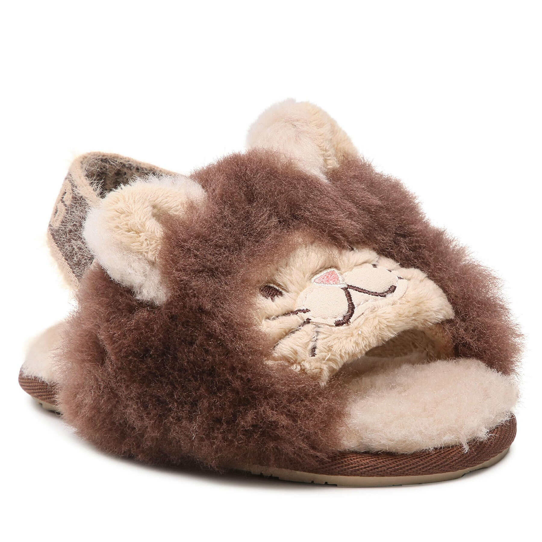 Ugg Пантофи T Fluff Teah Slide Lion Stuffie 1127712T Кафяв - Pepit.bg
