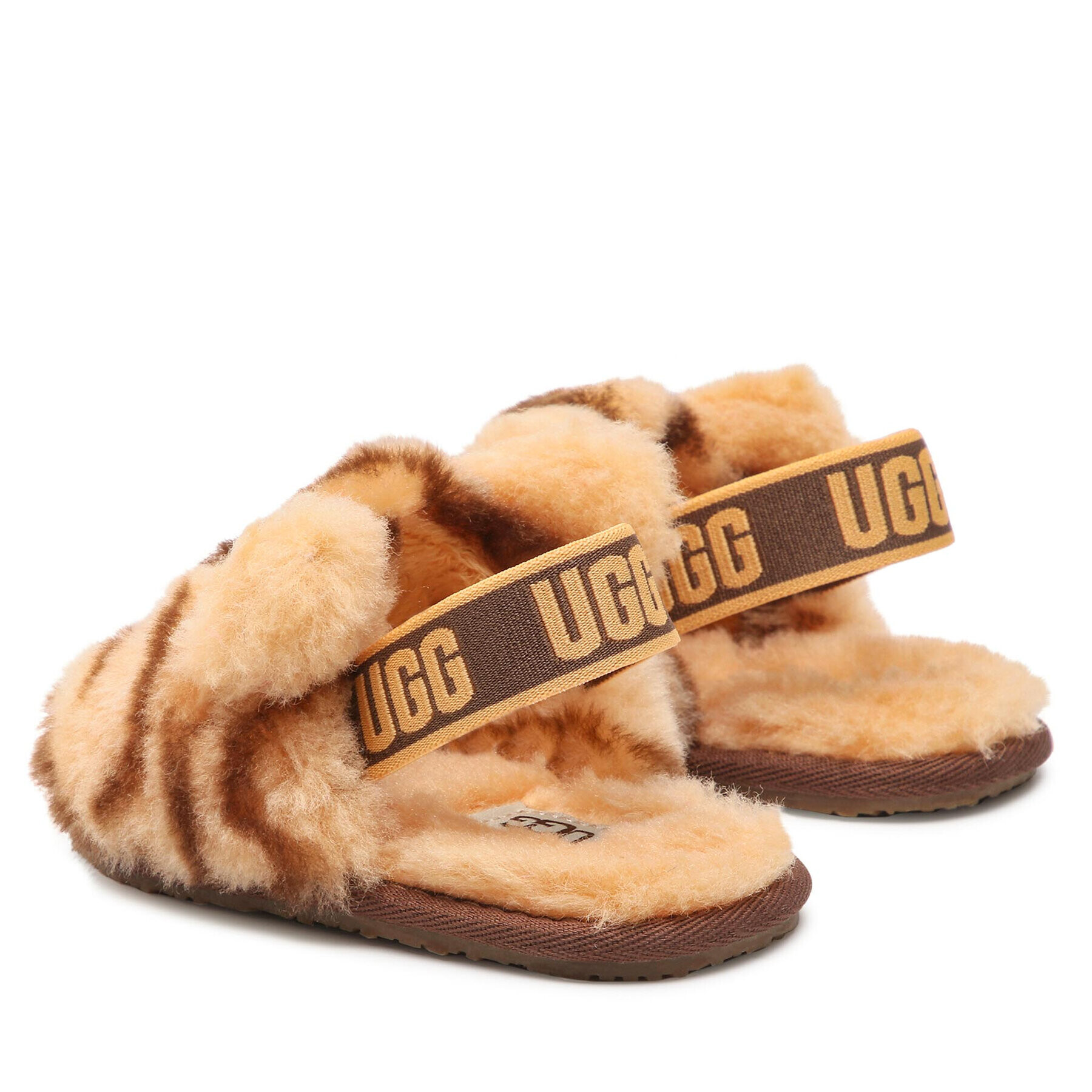 Ugg Пантофи T Fluff Yeah Slide Tiger Stuffie 1124940T Кафяв - Pepit.bg