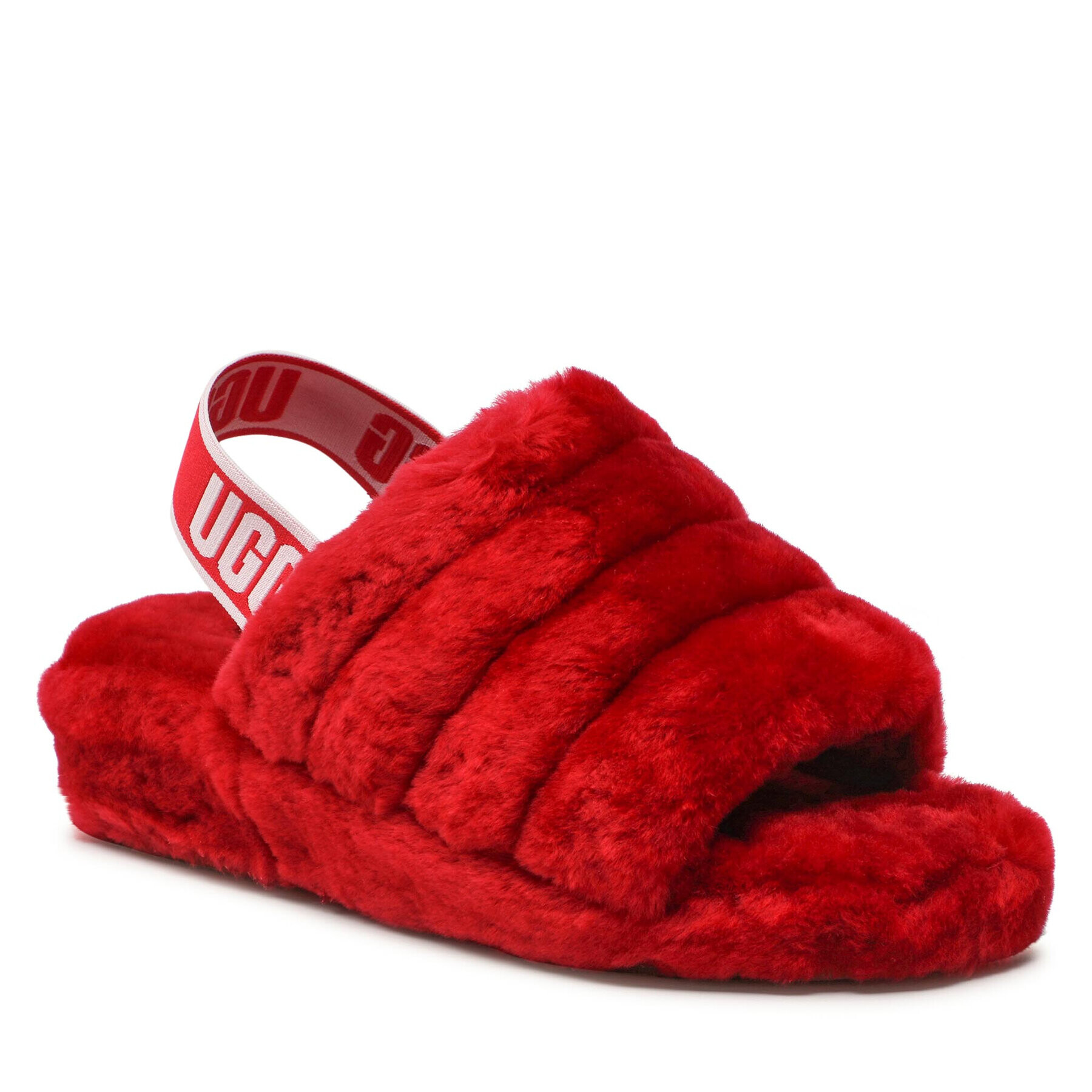 Ugg Пантофи W Fluff Yeah Slide 1095119 Червен - Pepit.bg
