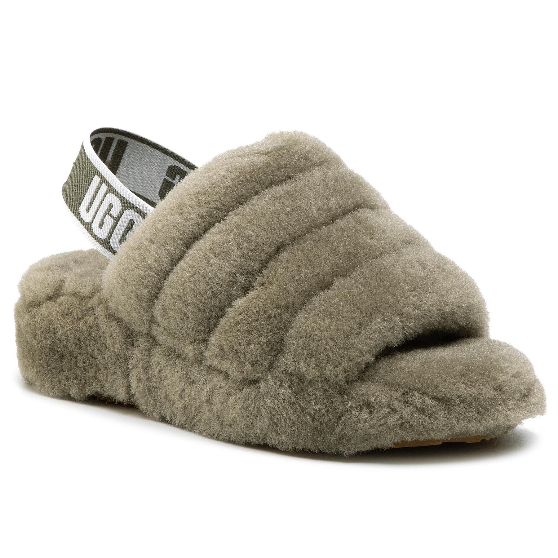 Ugg Пантофи W Fluff Yeah Slide 1095119 Зелен - Pepit.bg