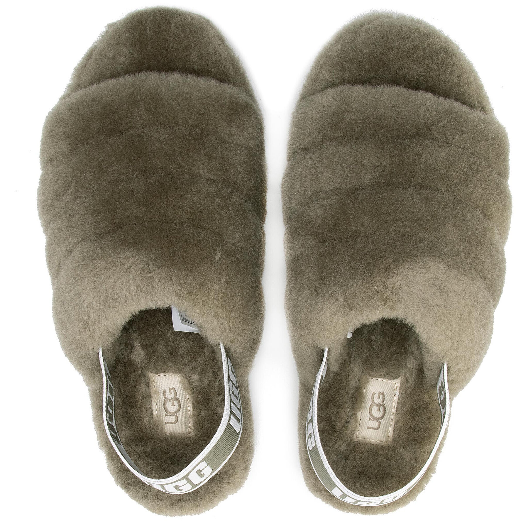 Ugg Пантофи W Fluff Yeah Slide 1095119 Зелен - Pepit.bg