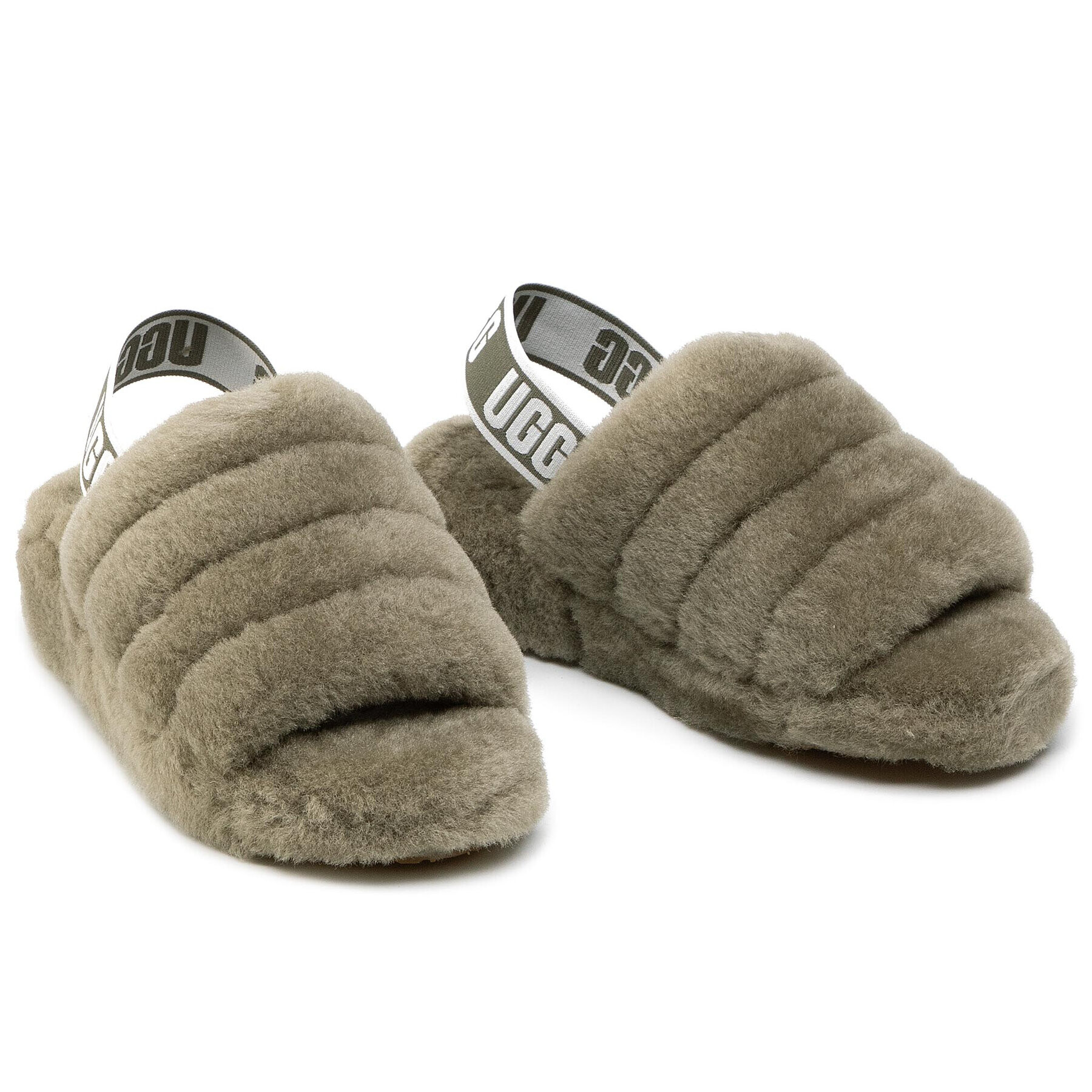 Ugg Пантофи W Fluff Yeah Slide 1095119 Зелен - Pepit.bg