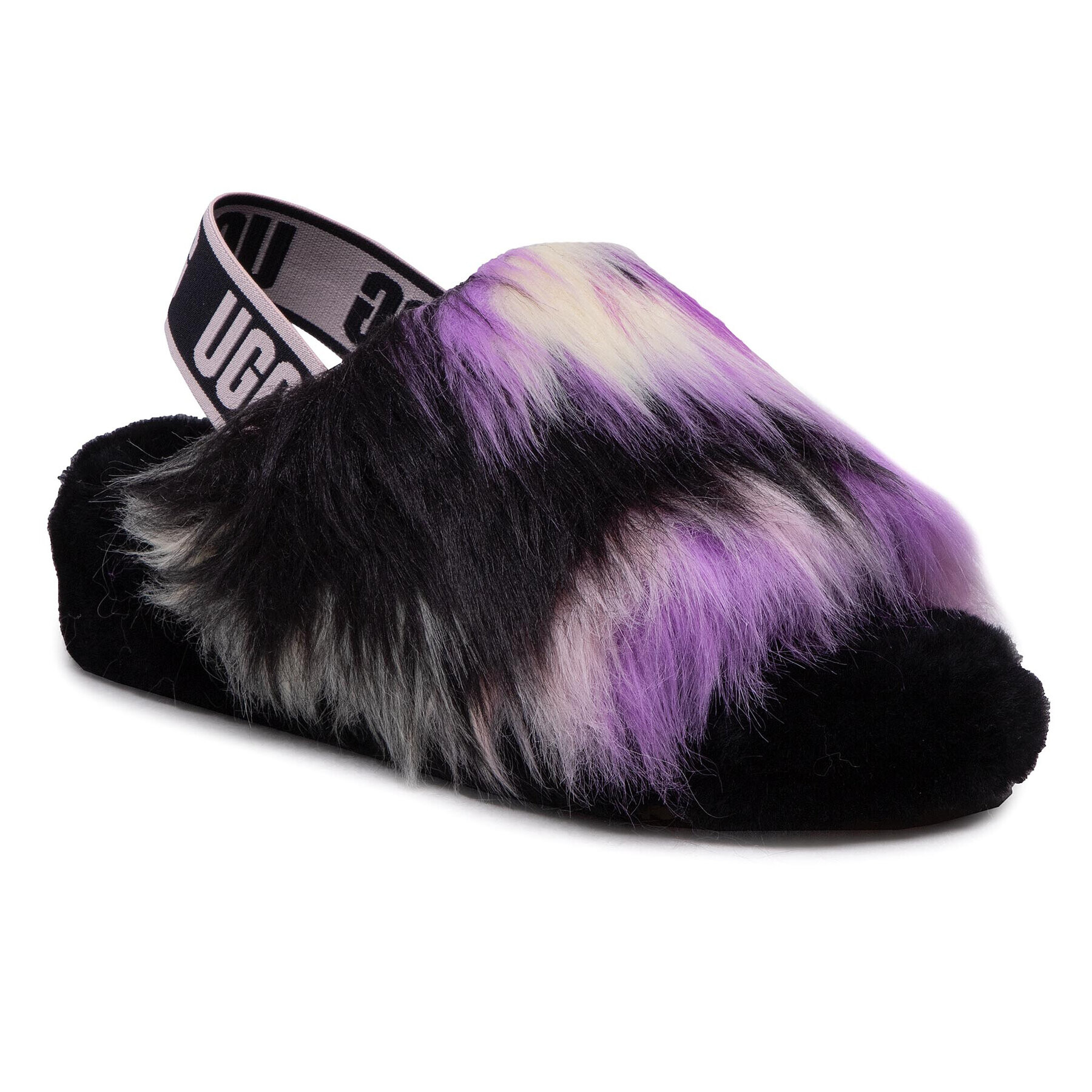 Ugg Пантофи W Fluff Yeah Slide Tie Dye 1117326 Черен - Pepit.bg
