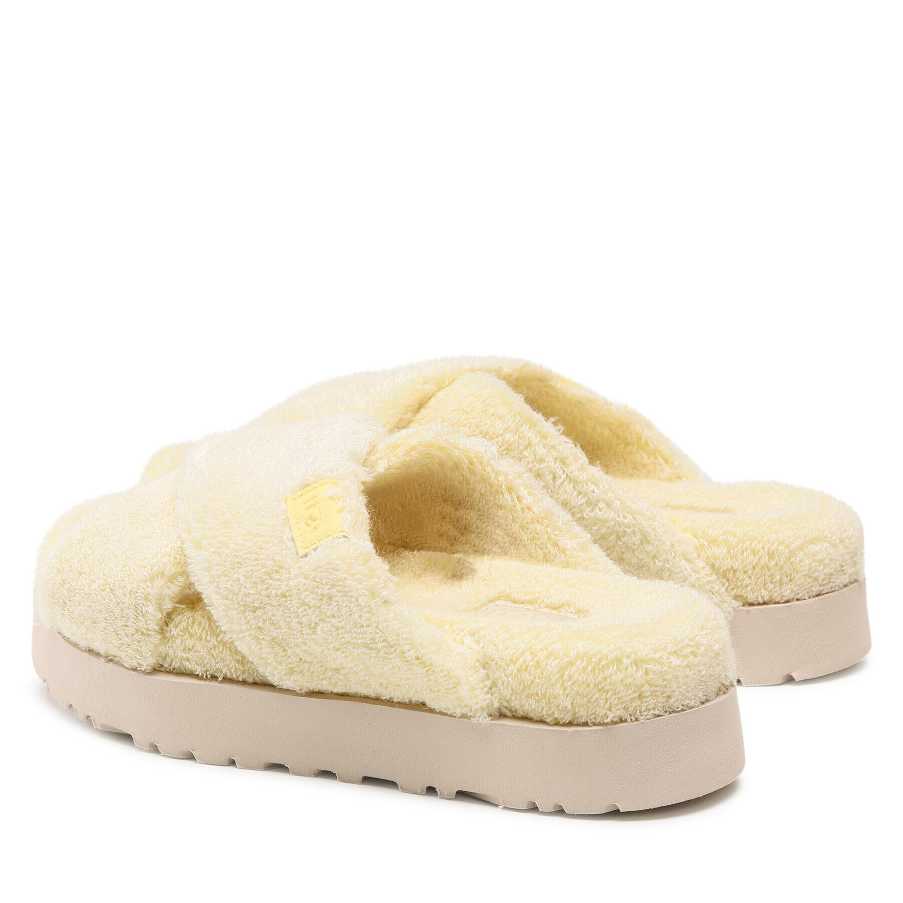 Ugg Пантофи W Fuzz Sugar Terry Cross Slide 1126385 Жълт - Pepit.bg