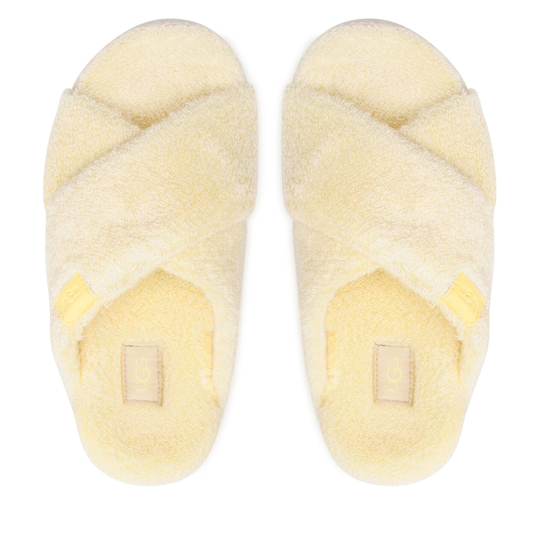 Ugg Пантофи W Fuzz Sugar Terry Cross Slide 1126385 Жълт - Pepit.bg