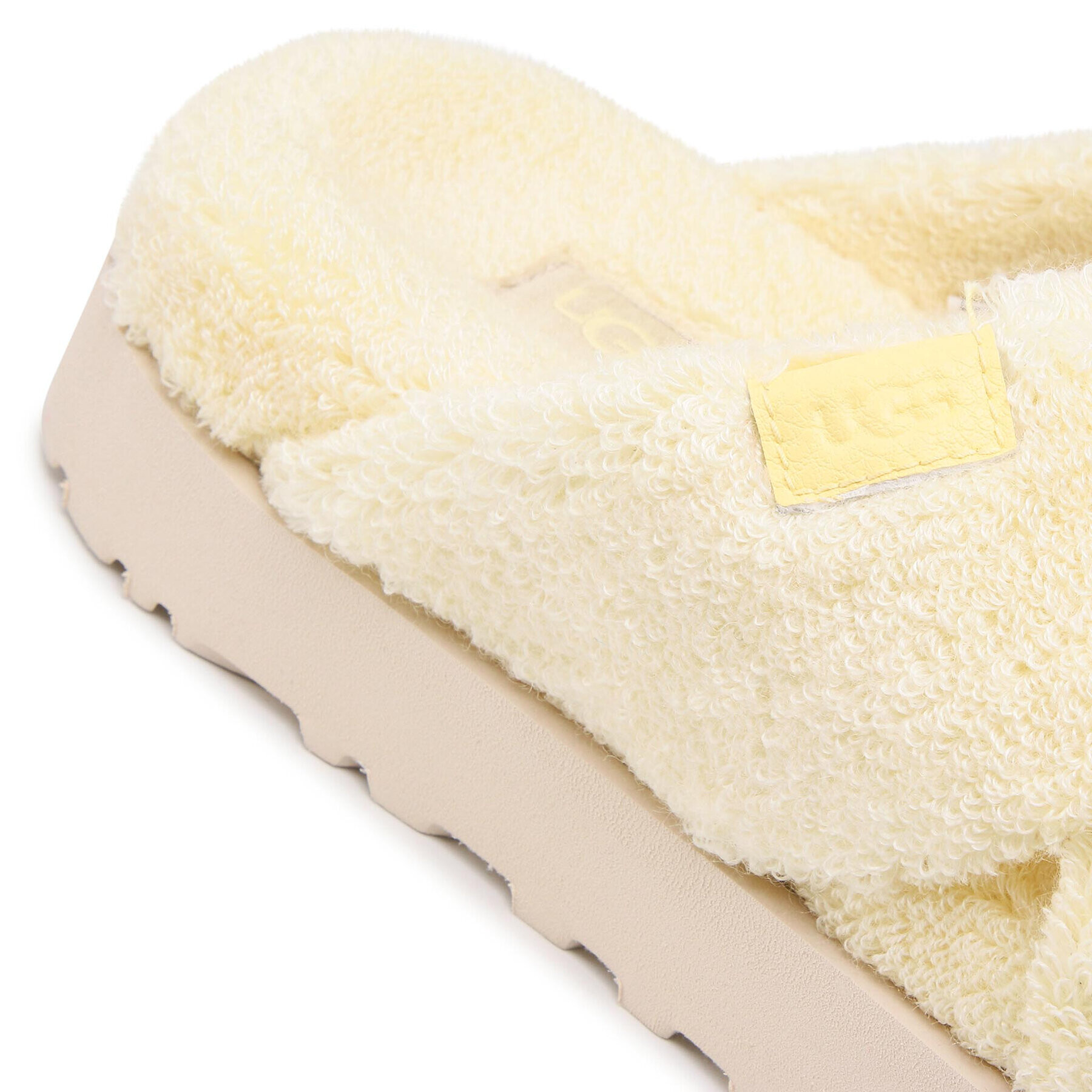 Ugg Пантофи W Fuzz Sugar Terry Cross Slide 1126385 Жълт - Pepit.bg